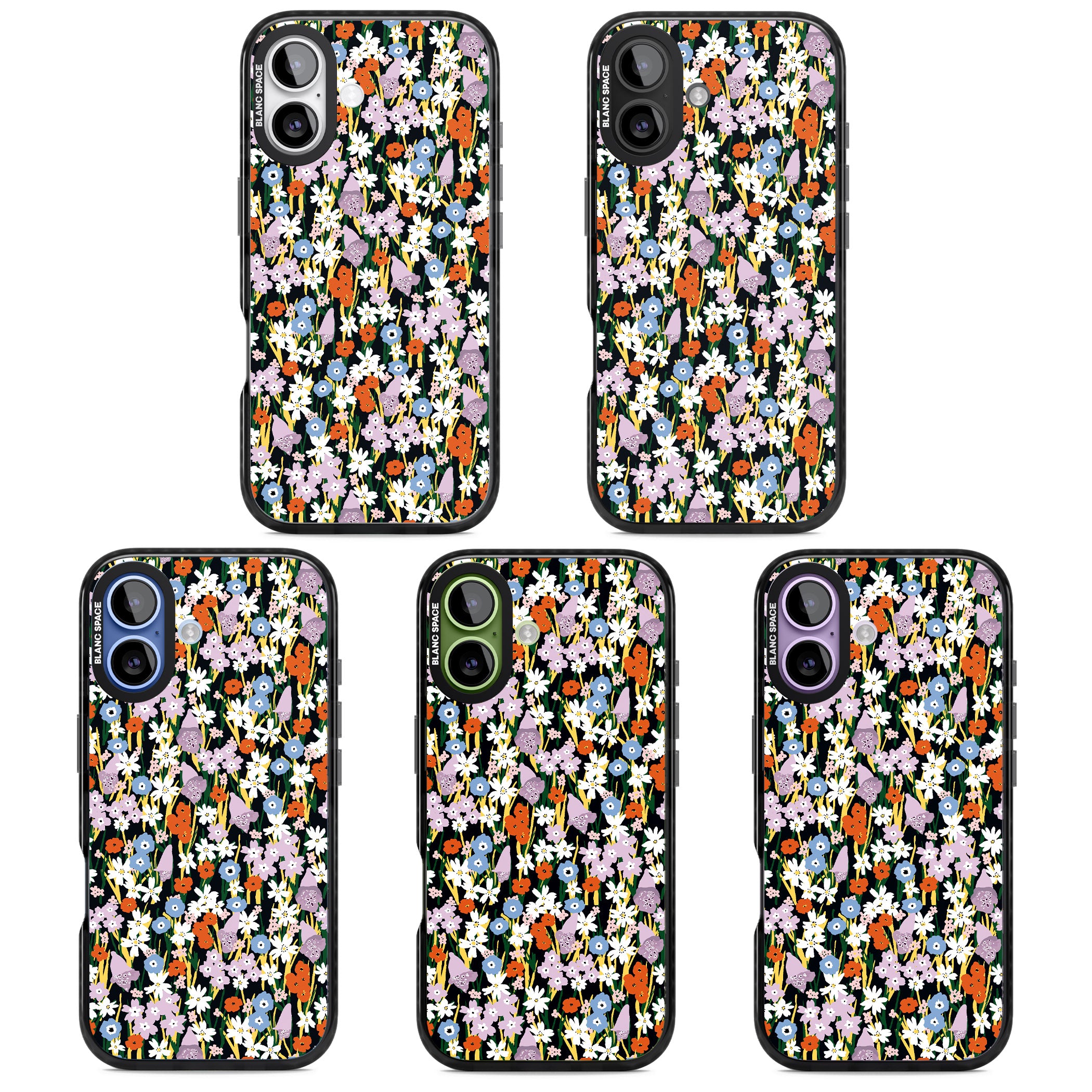 Energetic Floral Mix iPhone 17 Impact Black Phone Case APT Impact Protection