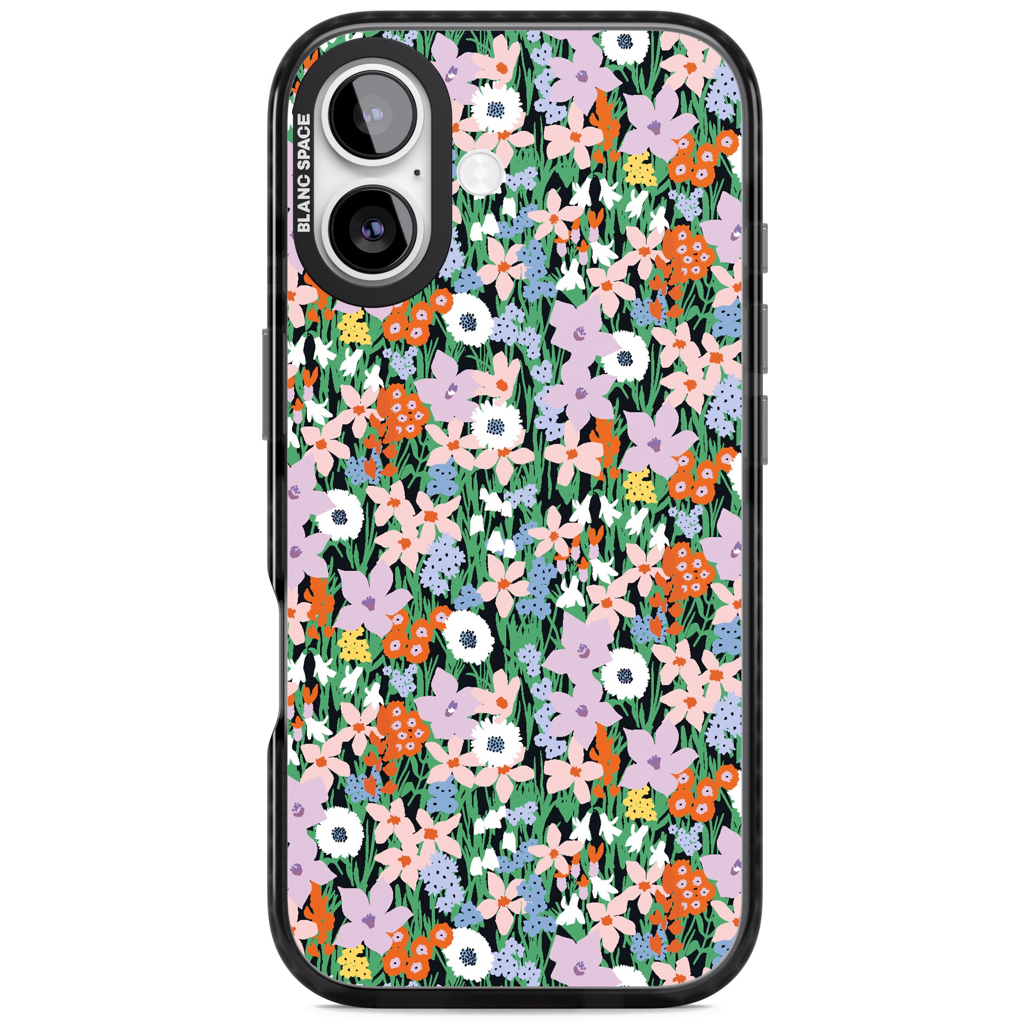 Jazzy Floral Mix iPhone 17 Impact Black Phone Case