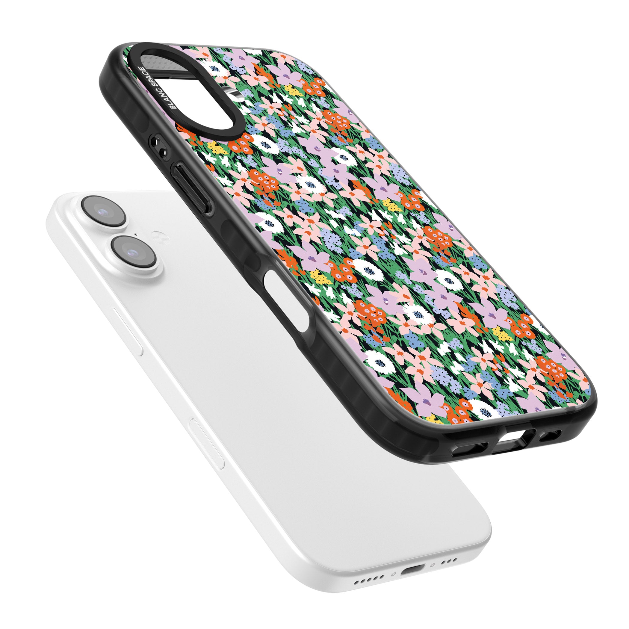 Jazzy Floral Mix iPhone 17 Impact Black Phone Case Colours