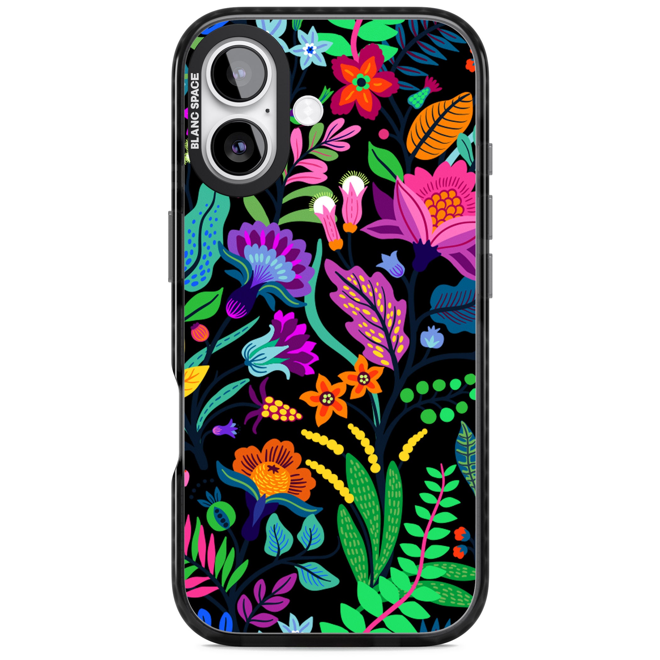 Floral Vibe (Black) iPhone 17 Impact Black Phone Case