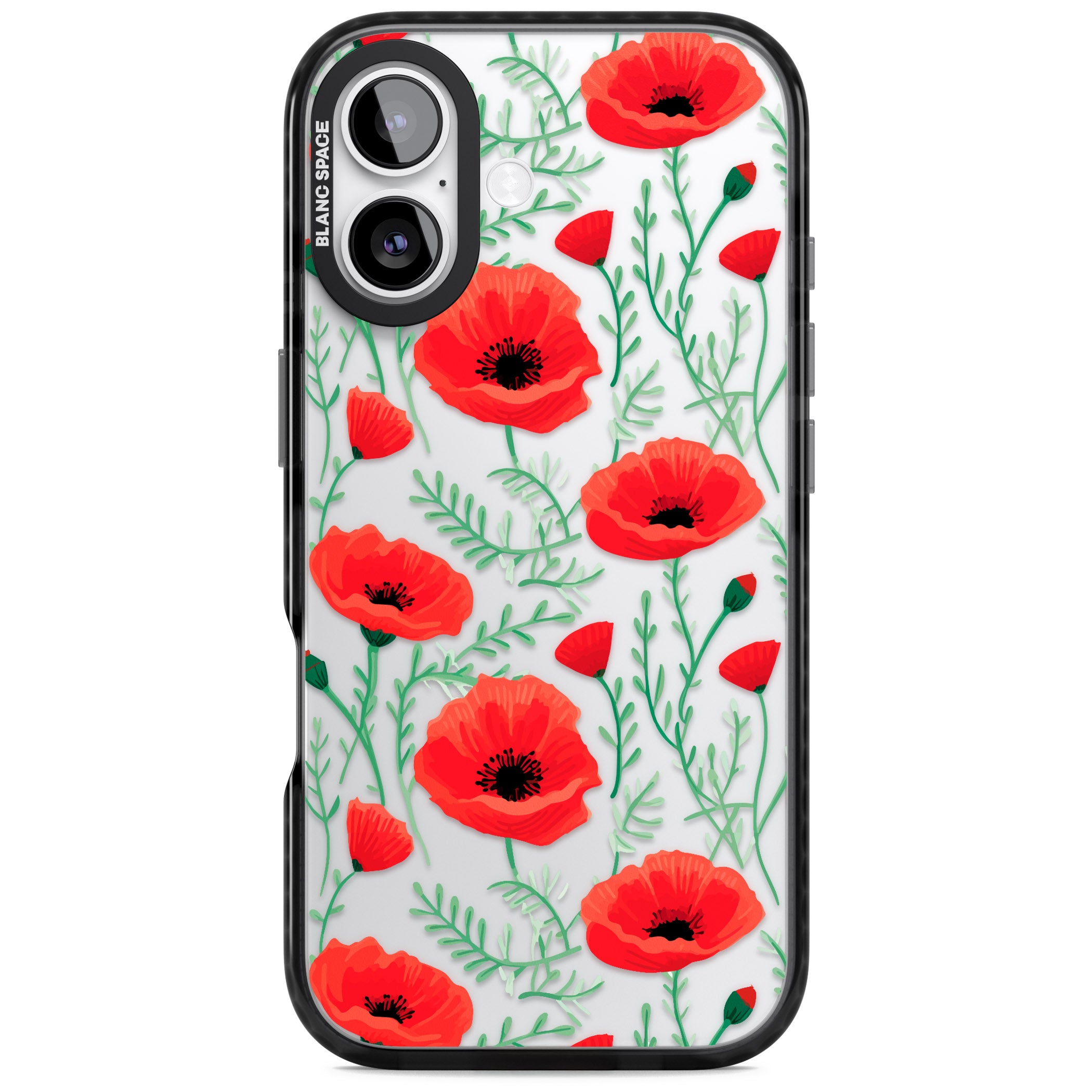 Poppy Garden iPhone 17 Impact Black Phone Case