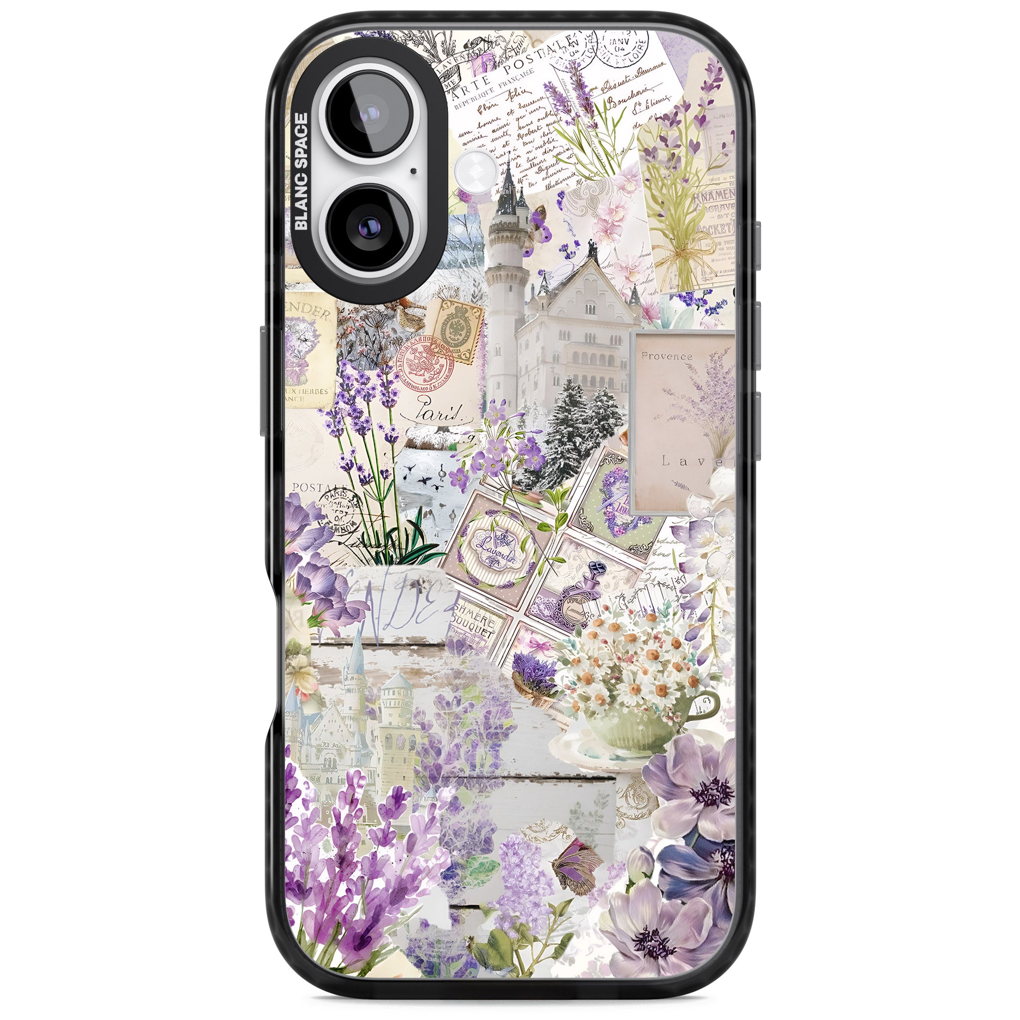 Soft Lavender Collage iPhone 17 Impact Black Phone Case