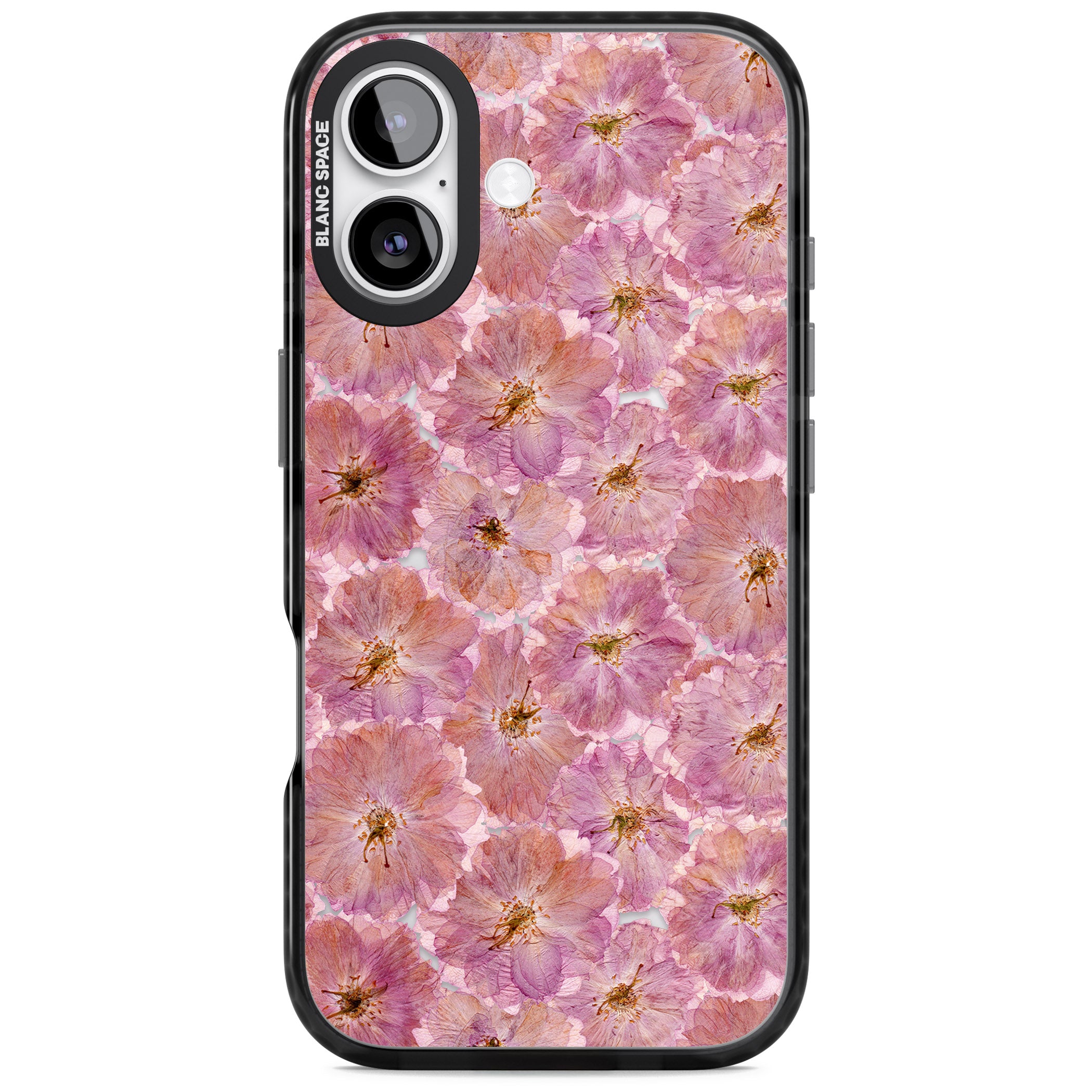 Large Pink Florals iPhone 17 Impact Black Phone Case