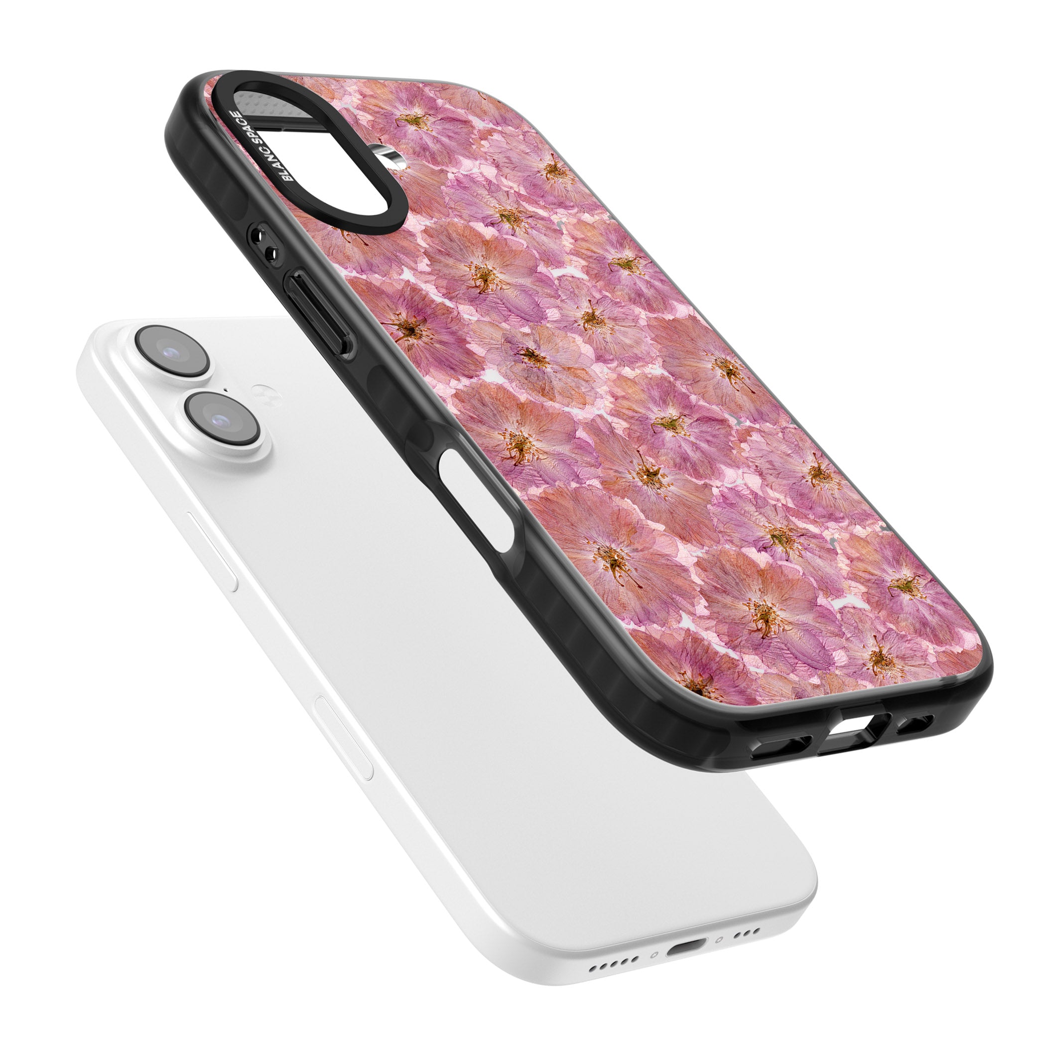 Large Pink Florals iPhone 17 Impact Black Phone Case Colours
