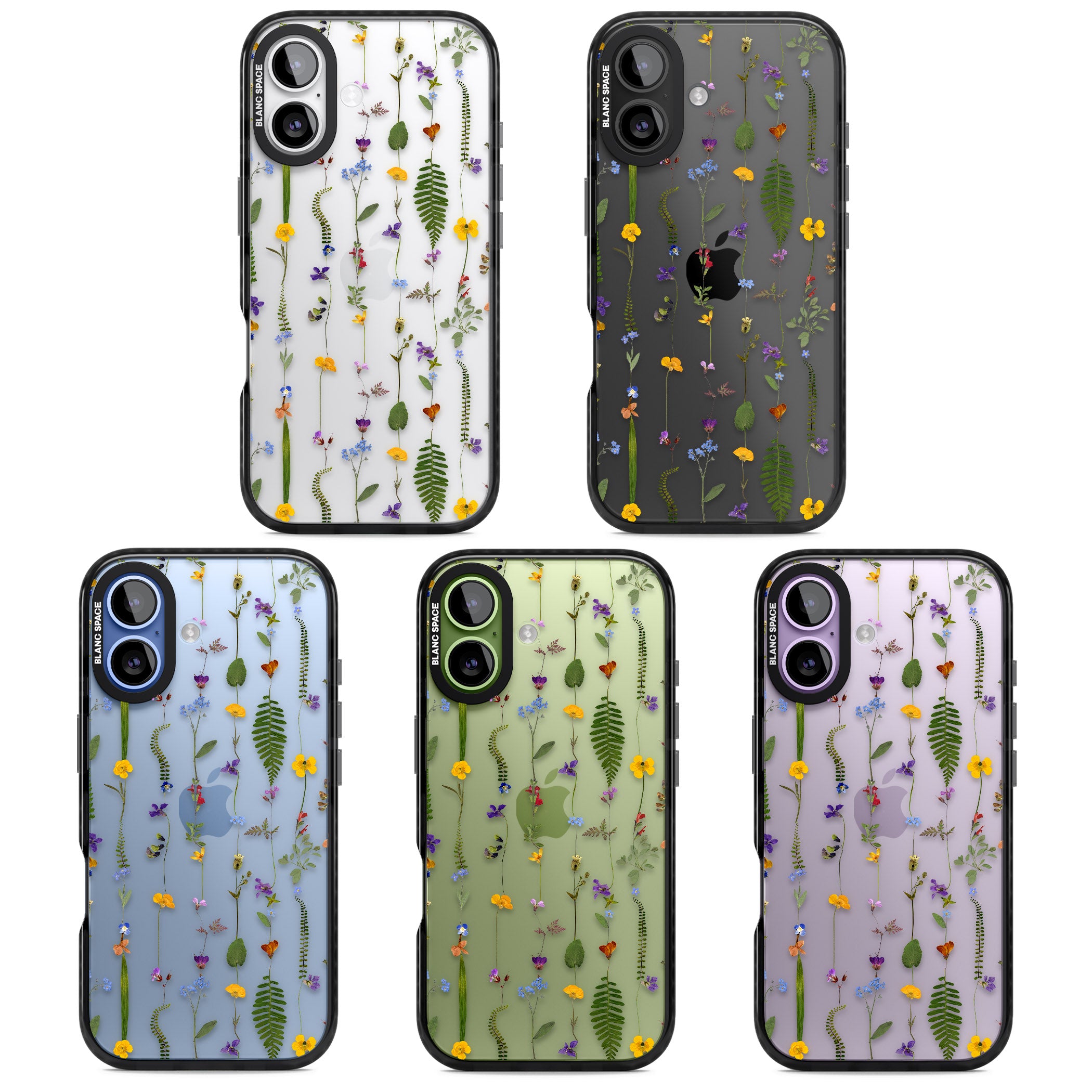 Wildflower Chain iPhone 17 Impact Black Phone Case APT Impact Protection