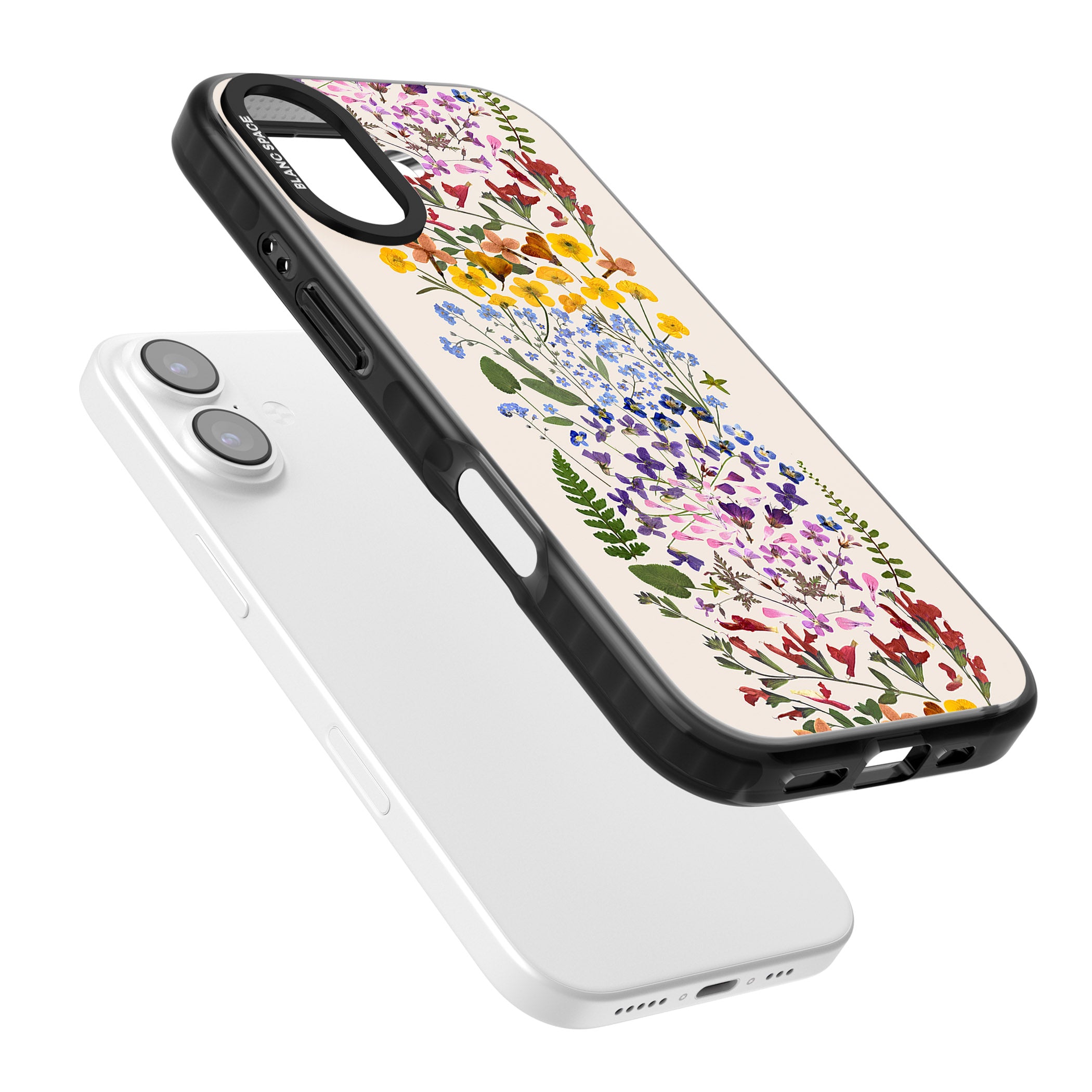 Cream Wildflower iPhone 17 Impact Black Phone Case Colours