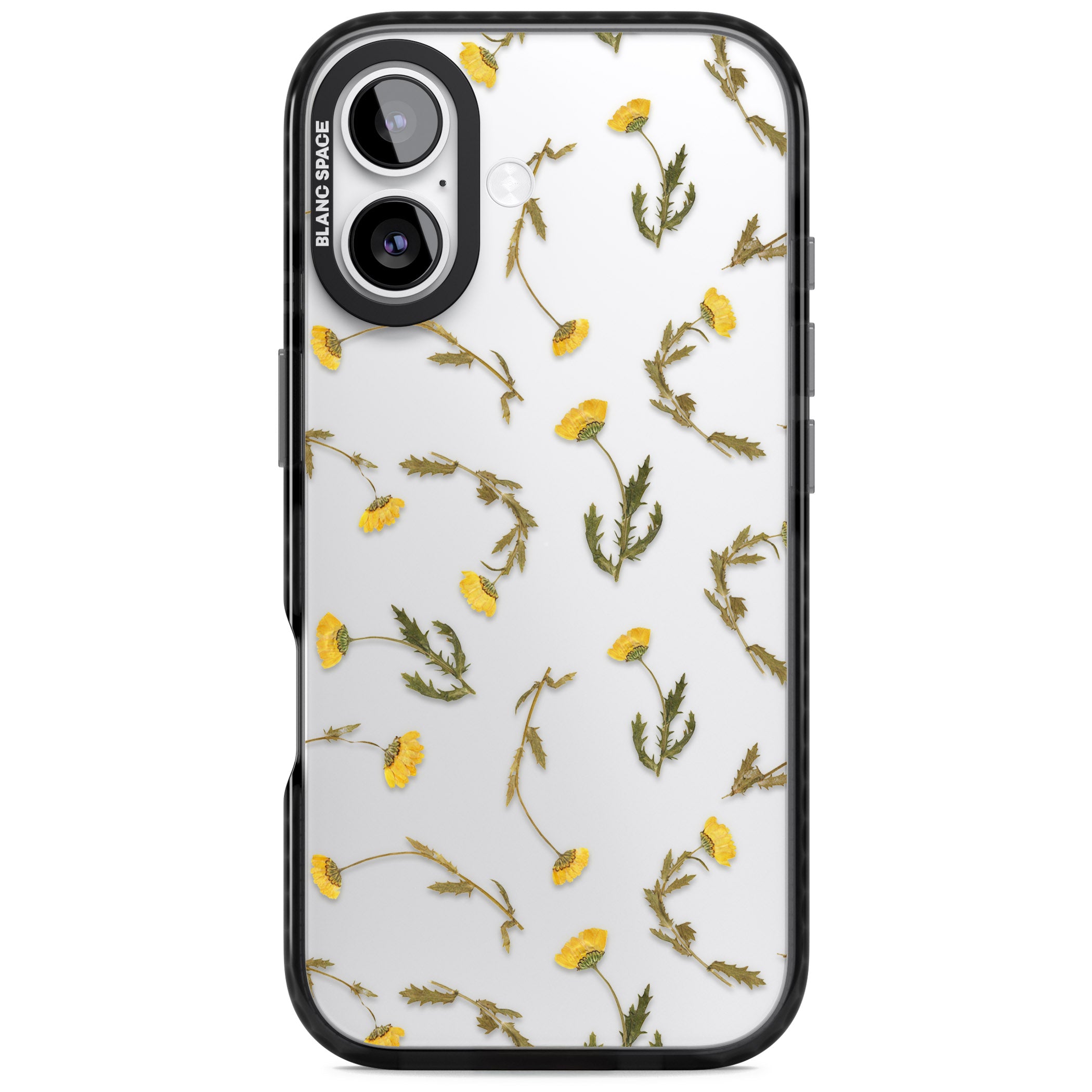 Wildflower Yellow iPhone 17 Impact Black Phone Case