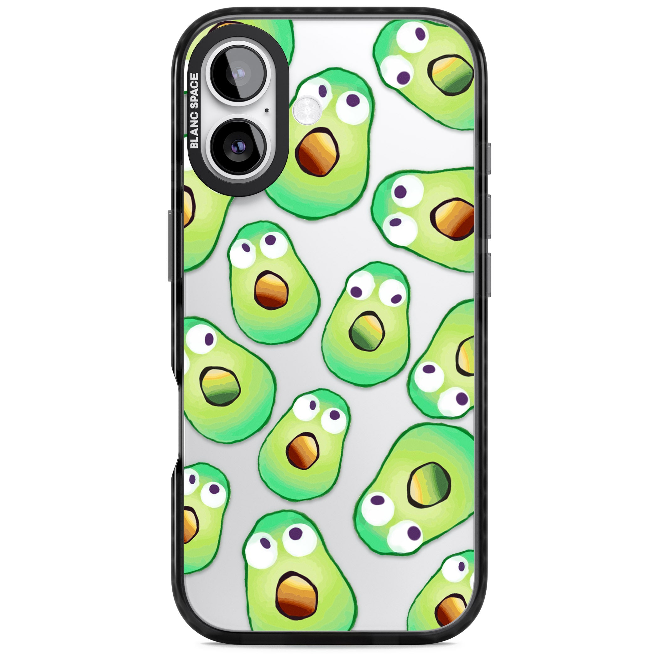 Shocked Avocados iPhone 17 Impact Black Phone Case