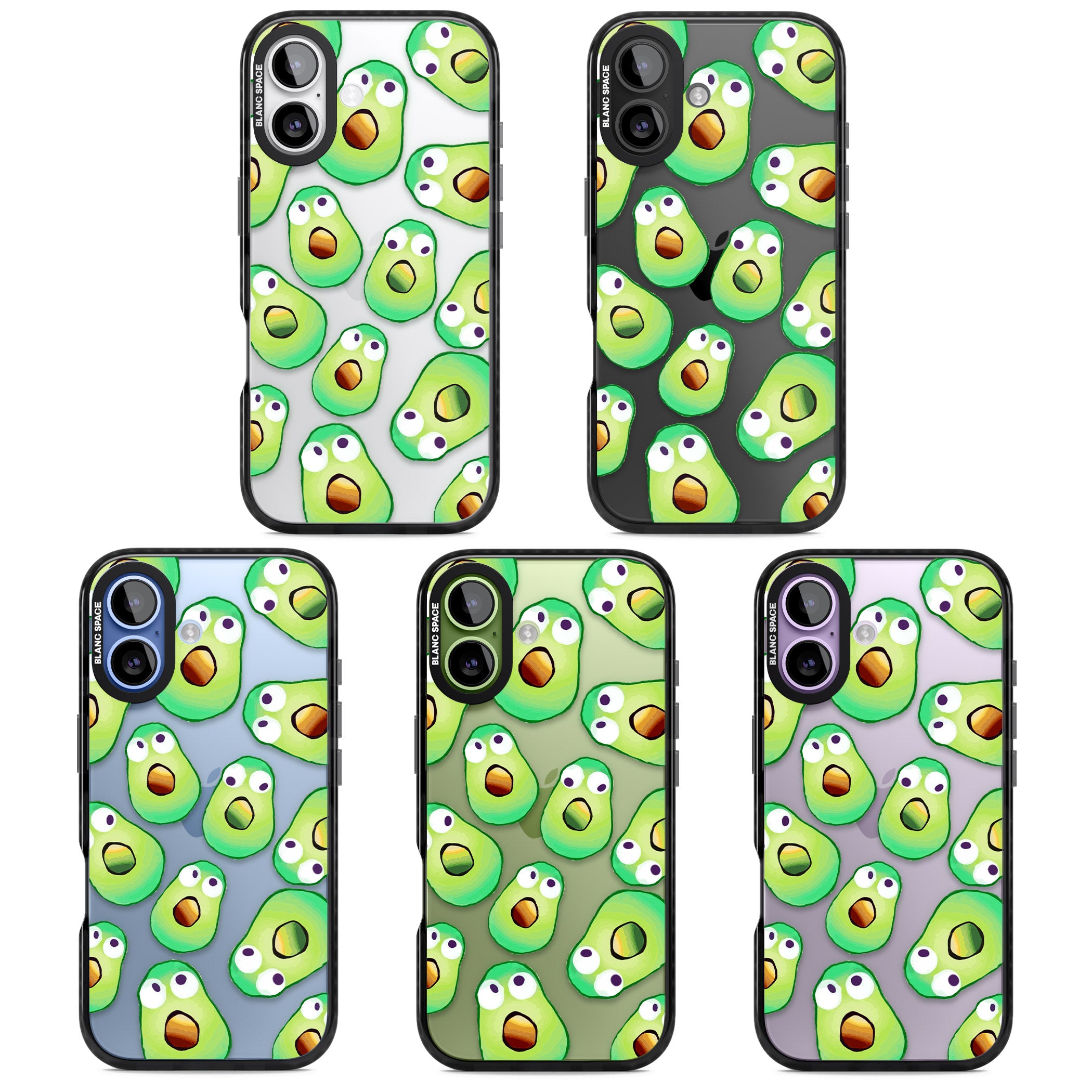 Shocked Avocados iPhone 17 Impact Black Phone Case APT Impact Protection