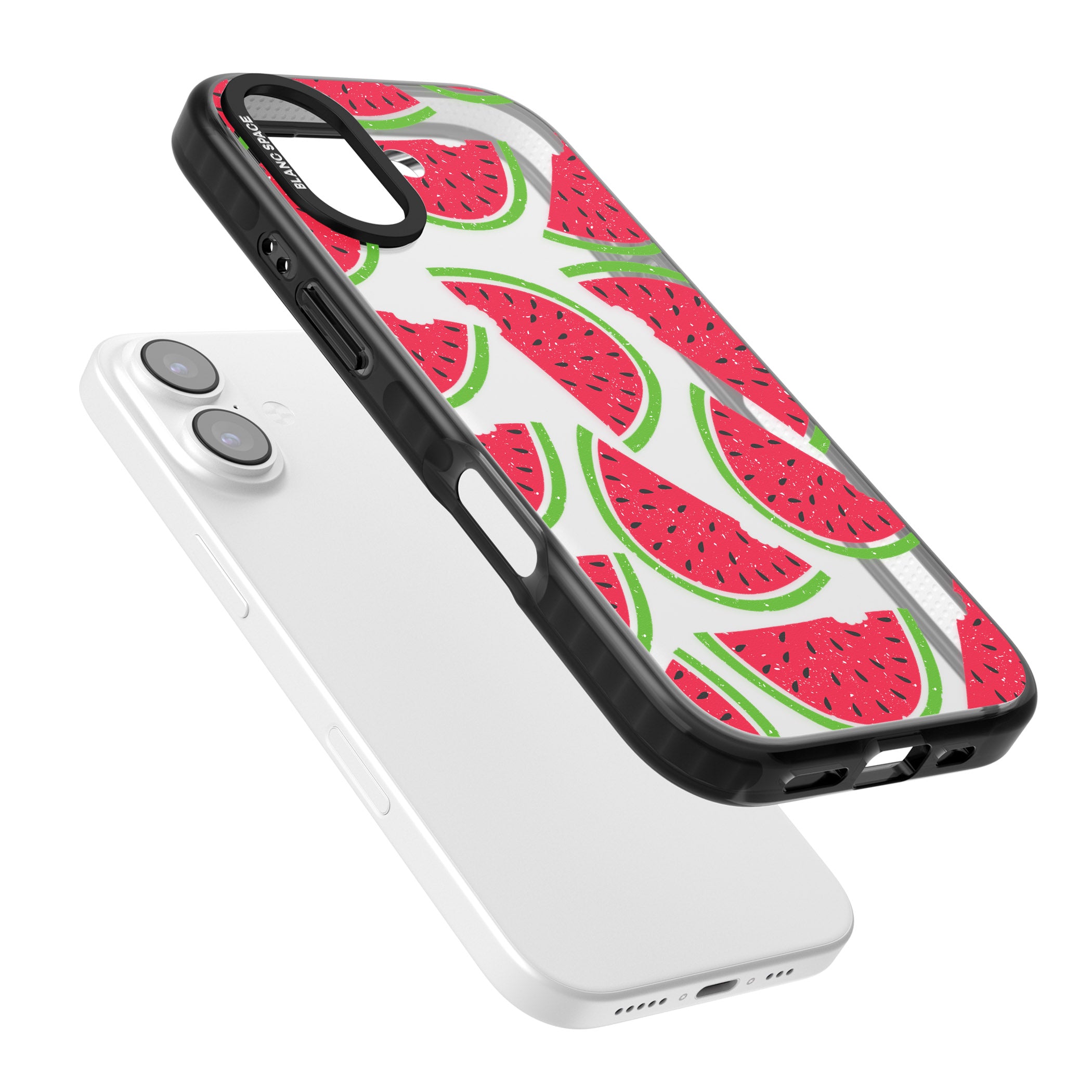 Watermelon Pattern iPhone 17 Impact Black Phone Case Colours