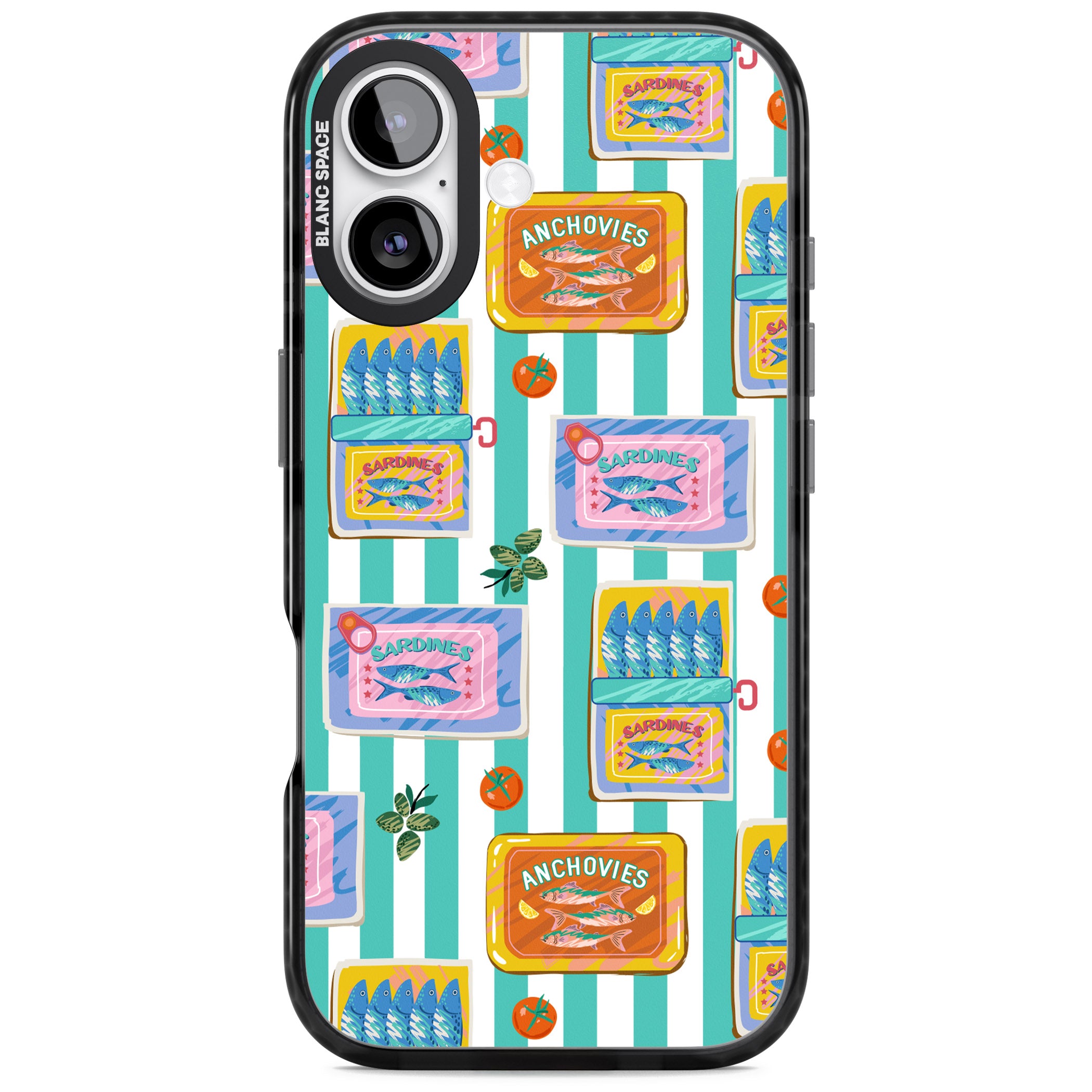 Sardine & Anchovy Stripes iPhone 17 Impact Black Phone Case