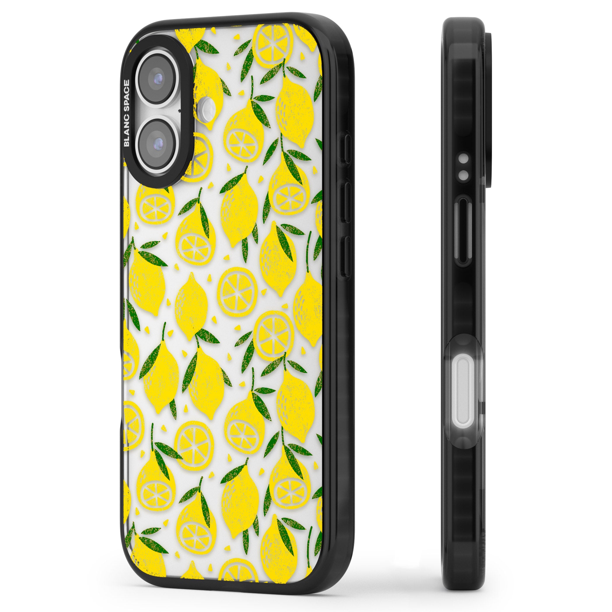 Lemon Delight iPhone 17 Impact Black Phone Case Side Profile