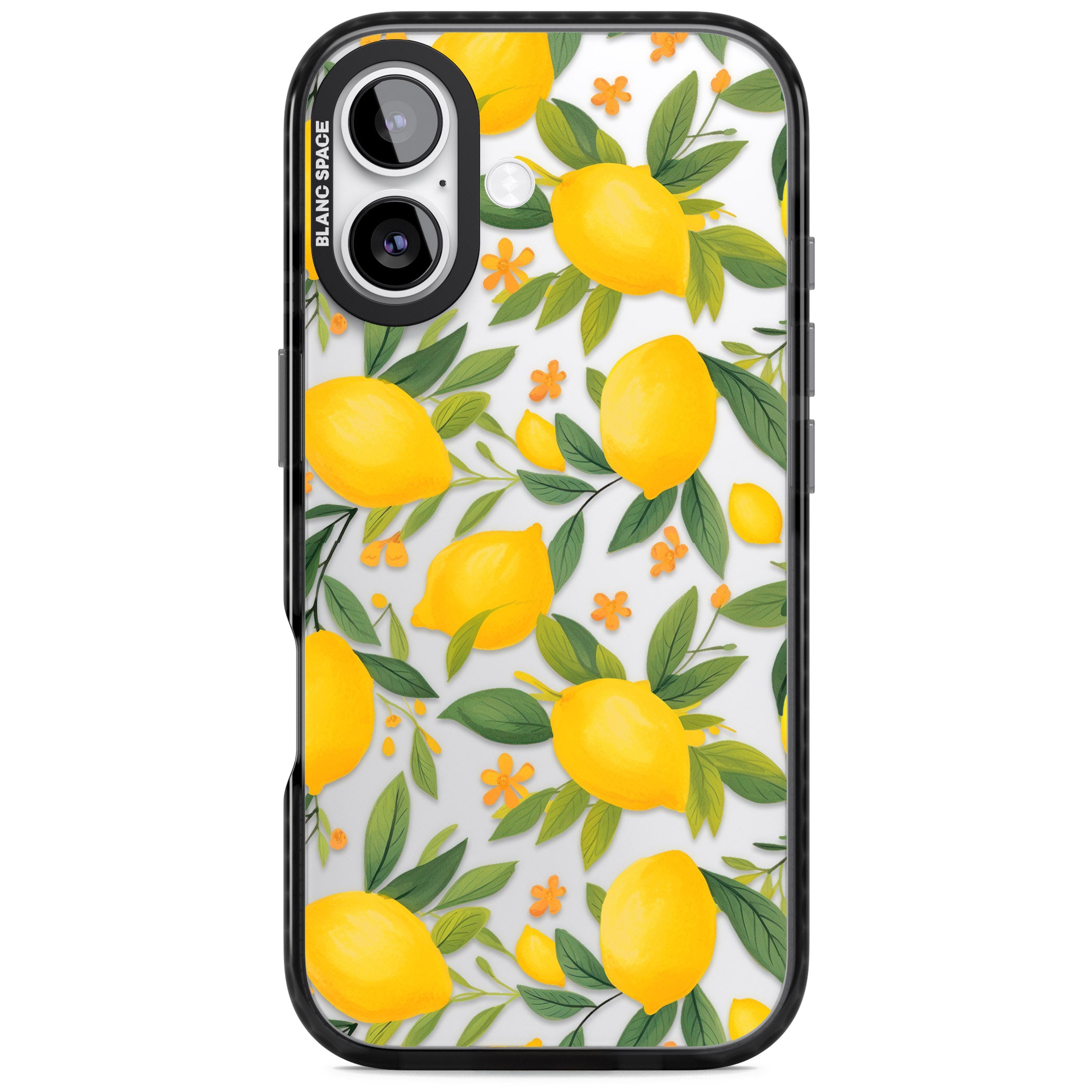 Lemon Pattern iPhone 17 Impact Black Phone Case