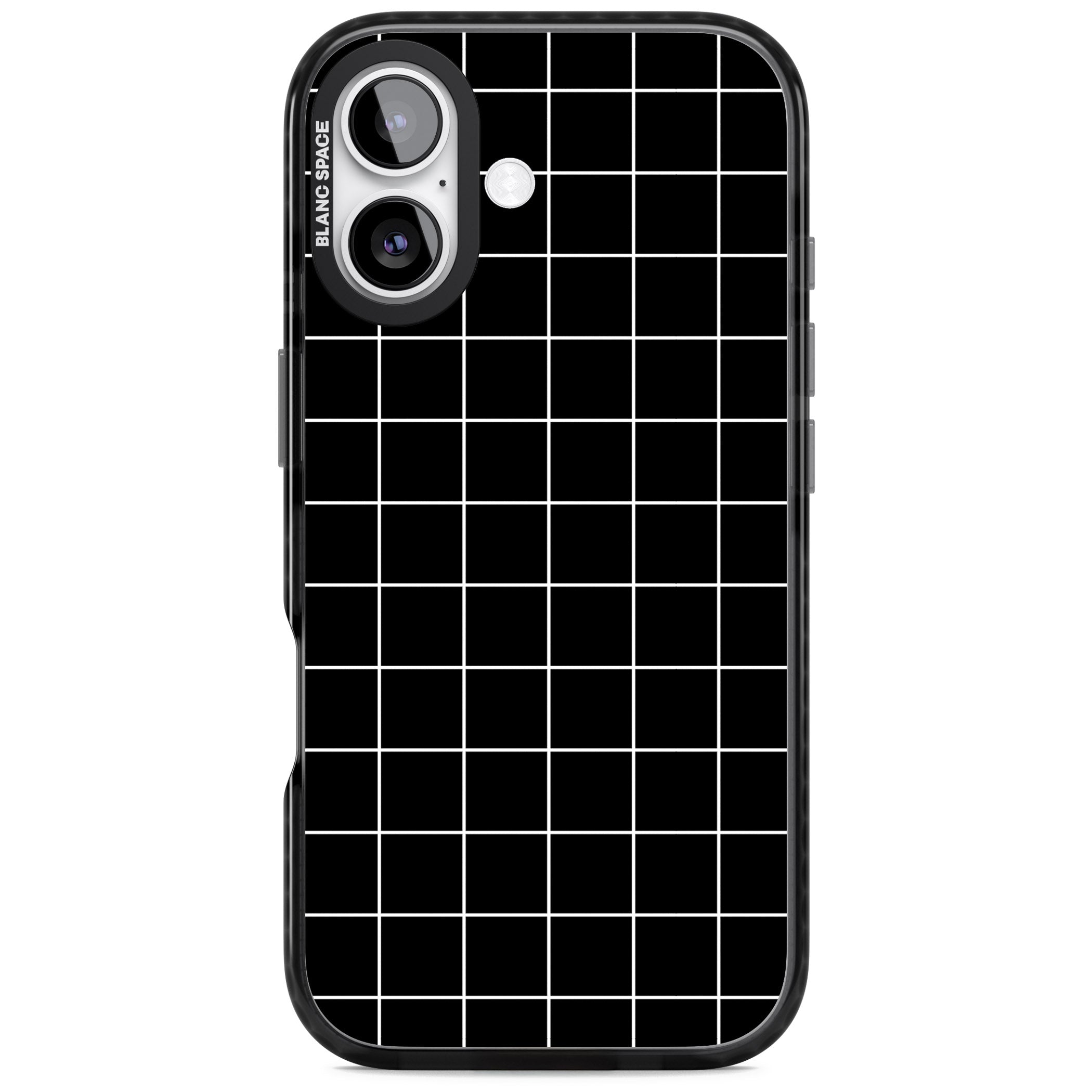 Minimalist Grid Pattern Black iPhone 17 Impact Black Phone Case