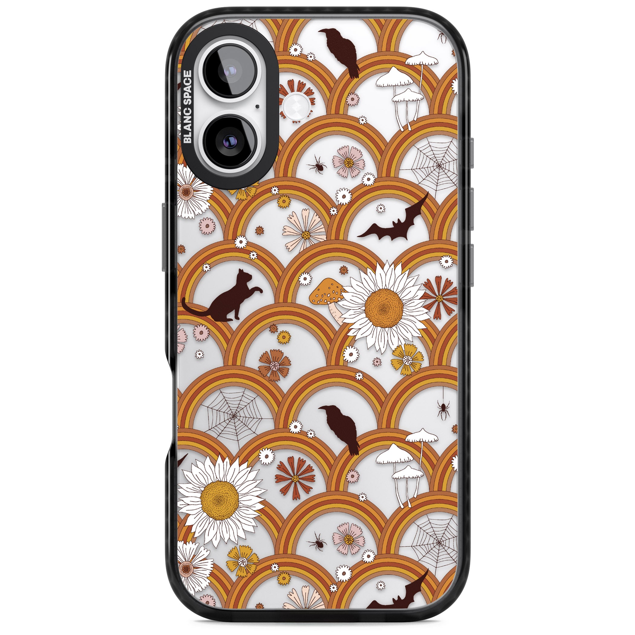 Halloween Rainbows iPhone 17 Impact Black Phone Case