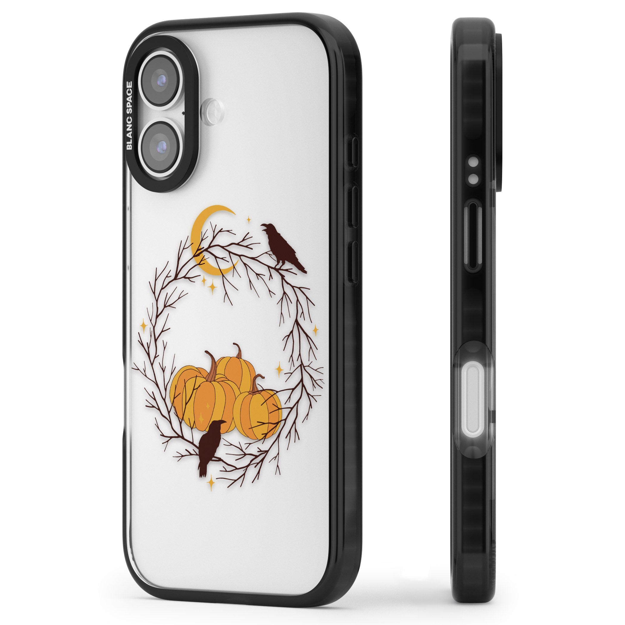 Pumpkin Patch iPhone 17 Impact Black Phone Case Side Profile