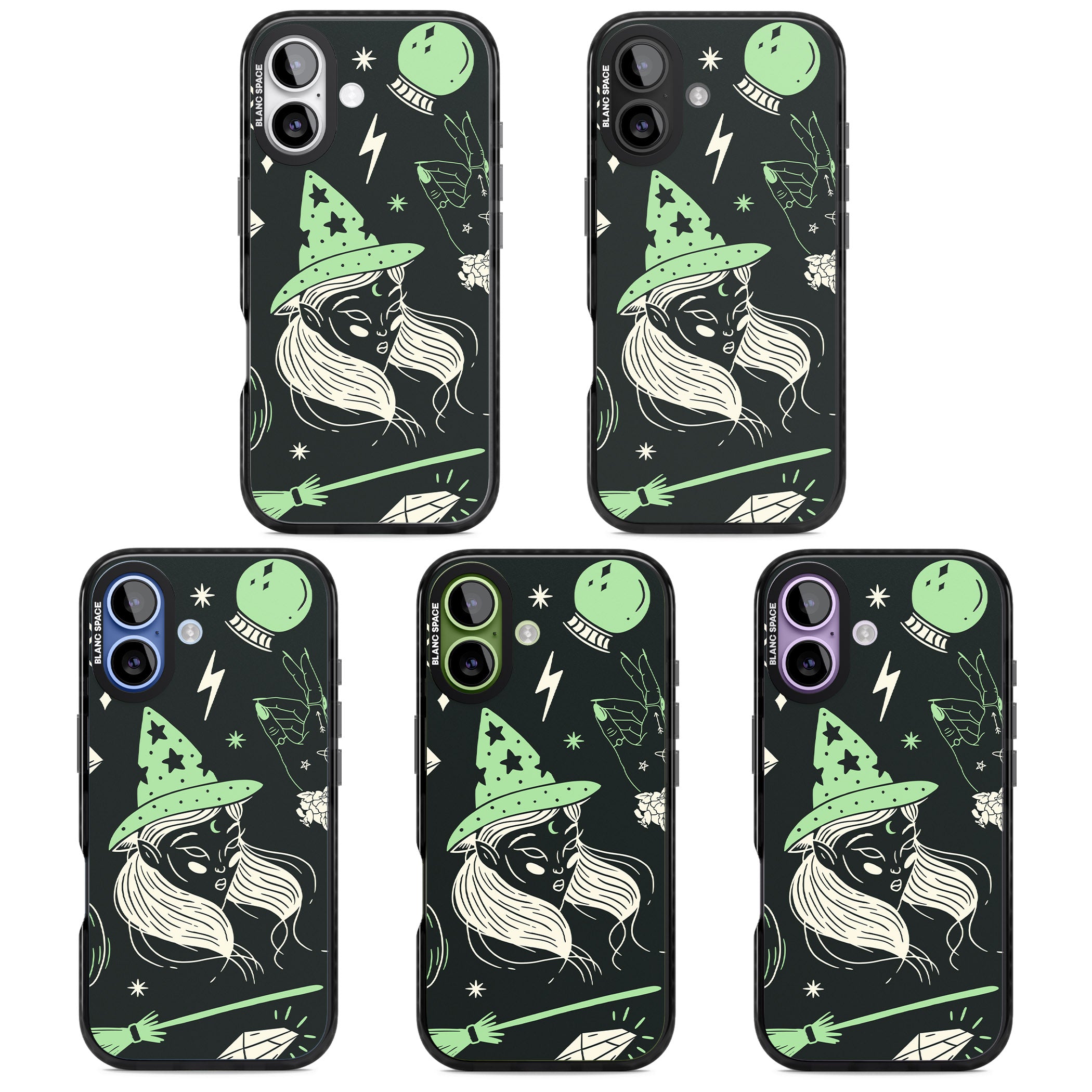 Astrology Witch Pattern iPhone 17 Impact Black Phone Case APT Impact Protection