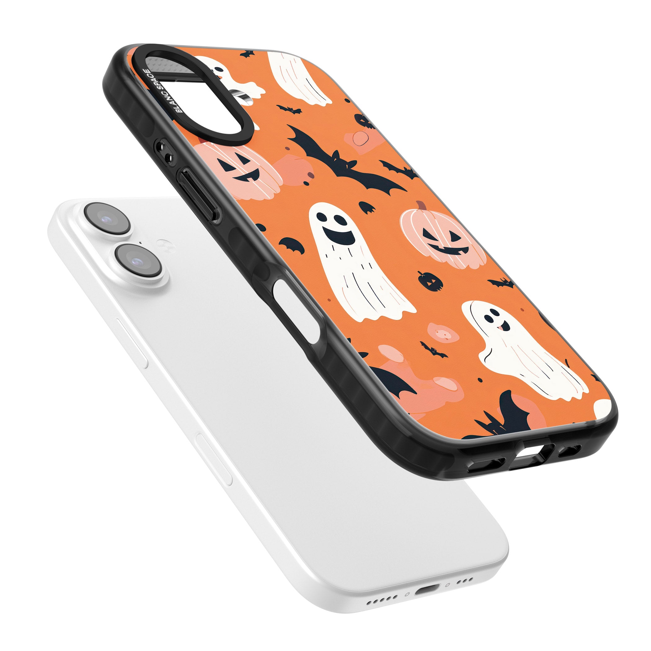 Orange Halloween Pattern iPhone 17 Impact Black Phone Case Colours