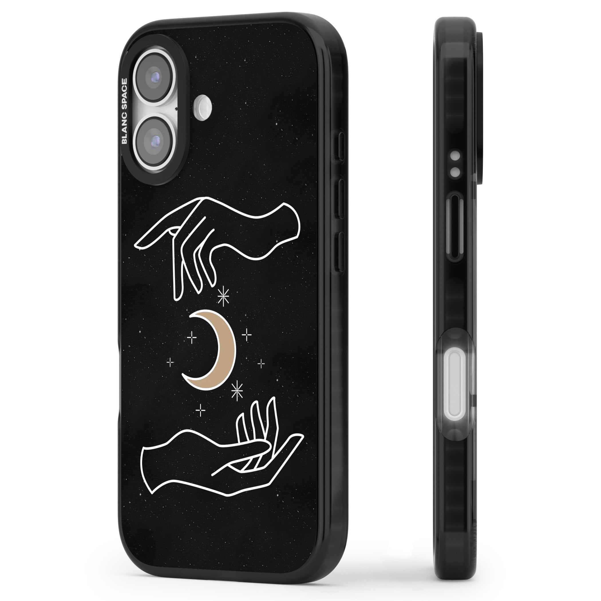 Cosmic Hands iPhone 17 Impact Black Phone Case Side Profile