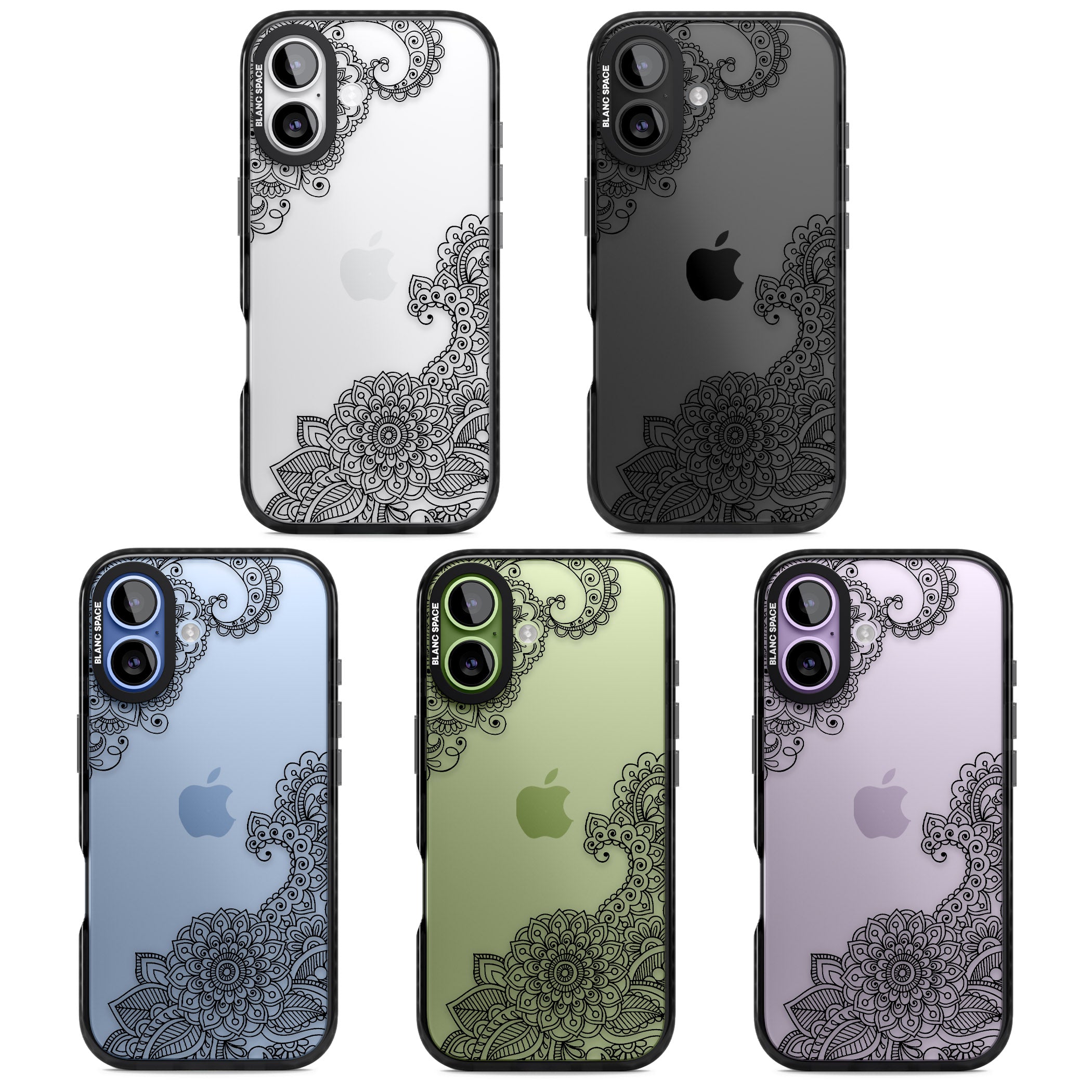 Black Henna Botanicals iPhone 17 Impact Black Phone Case APT Impact Protection