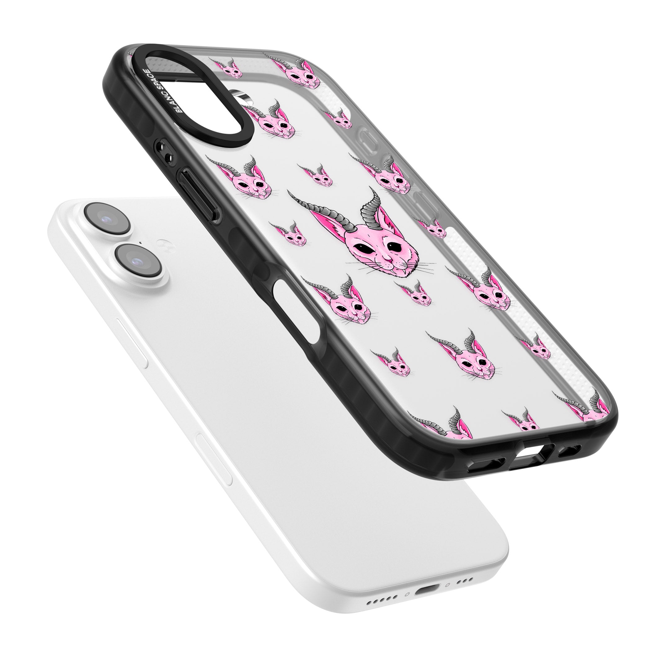 Demon Cat Pattern iPhone 17 Impact Black Phone Case Colours