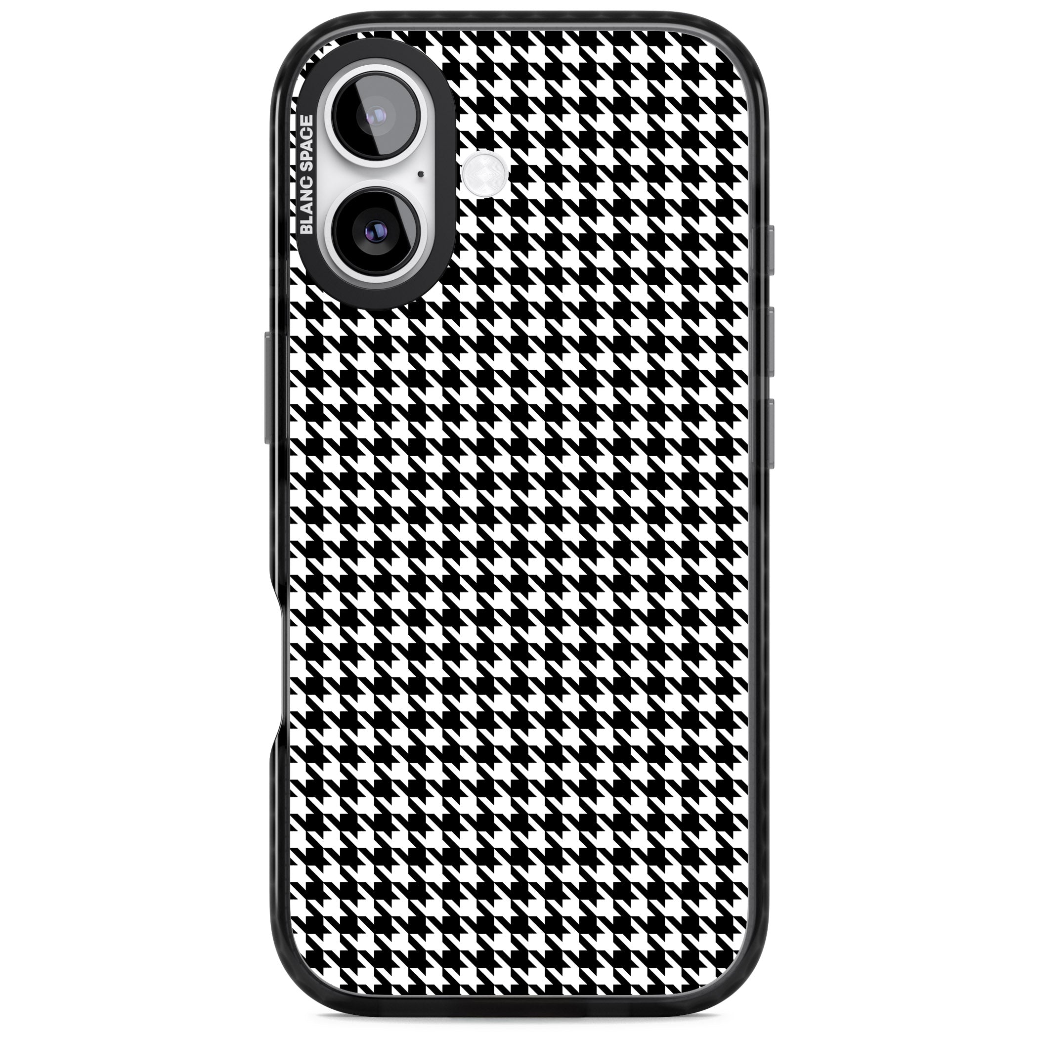 Black Houndstooth Pattern iPhone 17 Impact Black Phone Case