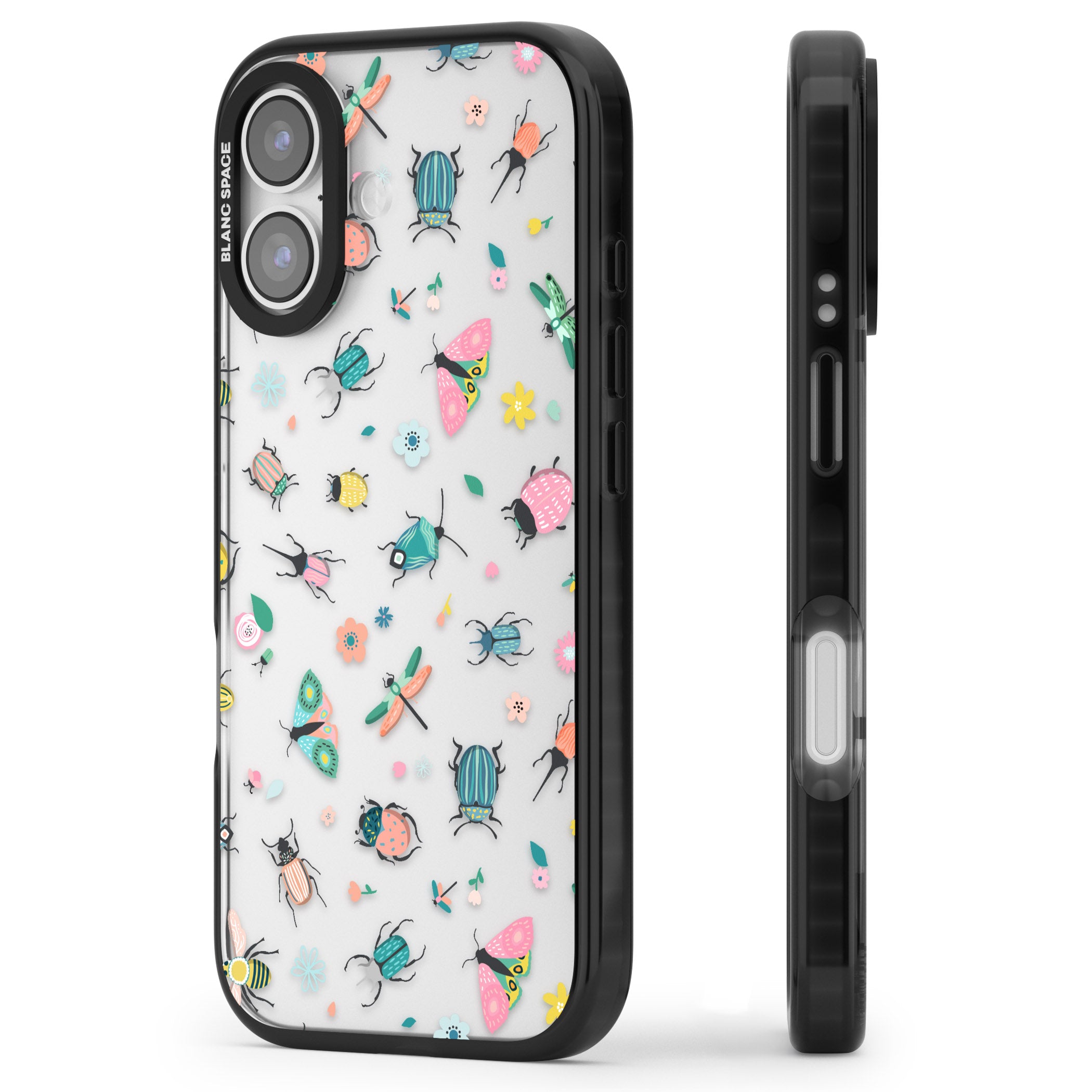 Playful Bug Life iPhone 17 Impact Black Phone Case Side Profile