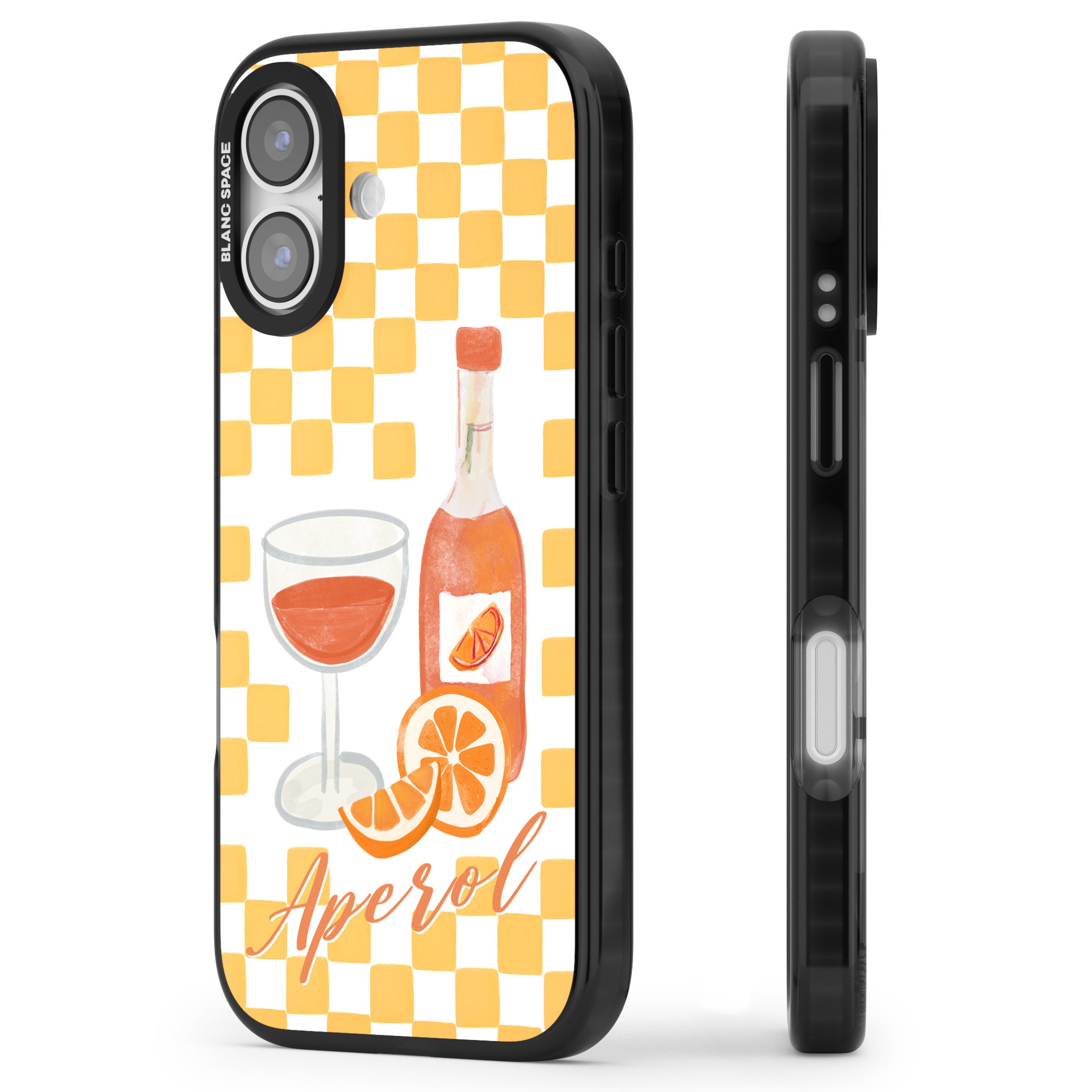 Checked Spritz iPhone 17 Impact Black Phone Case Side Profile