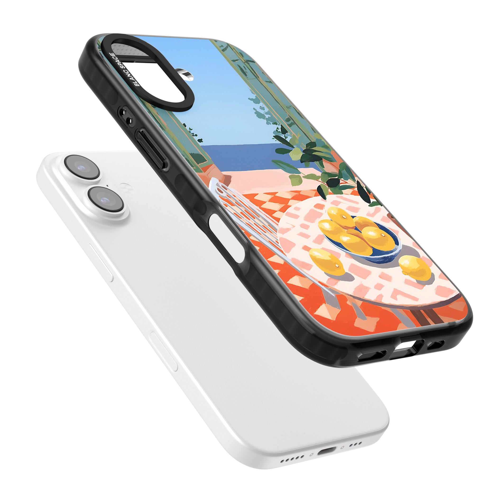 Seaside Lemons iPhone 17 Impact Black Phone Case Colours