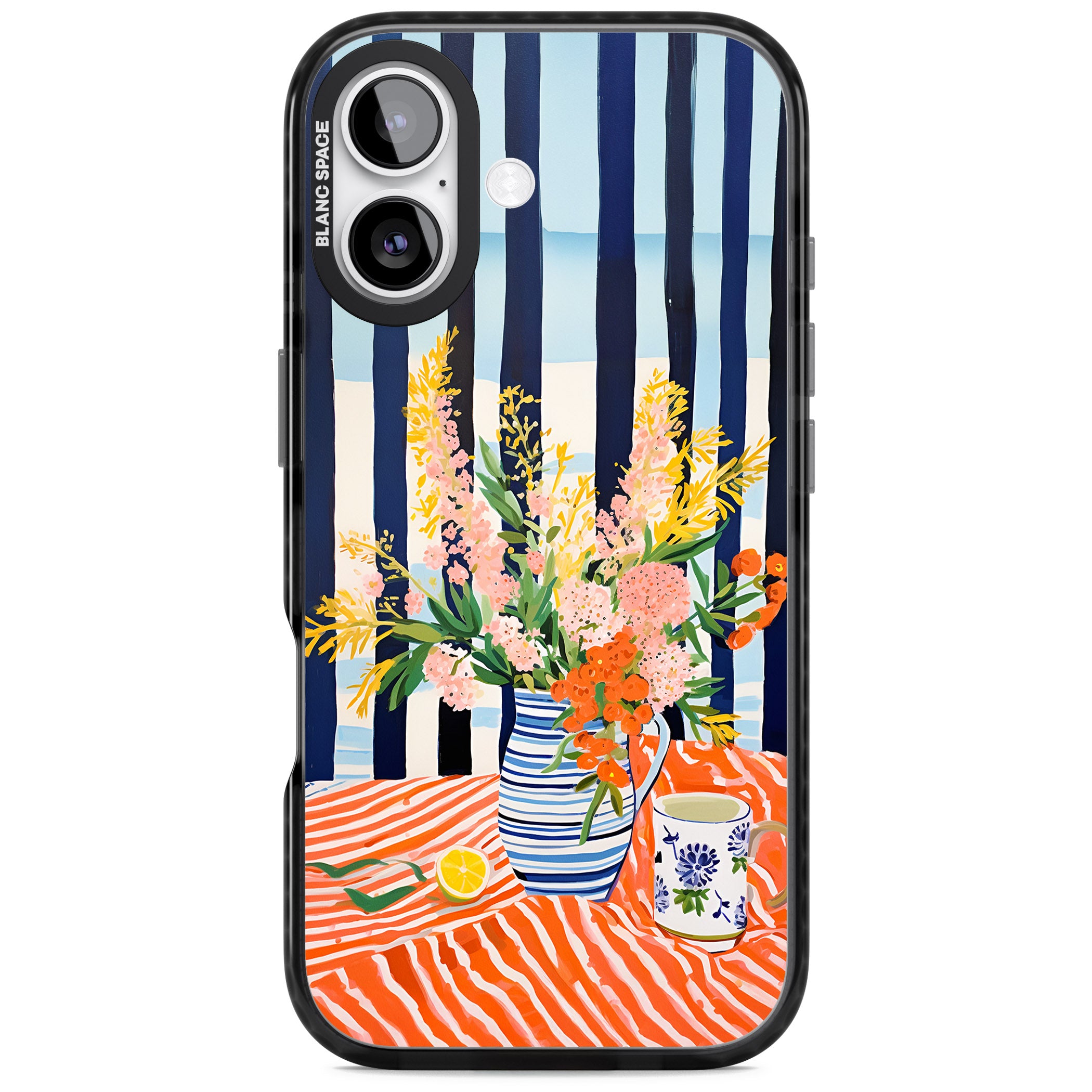 Seaside Flowers iPhone 17 Impact Black Phone Case