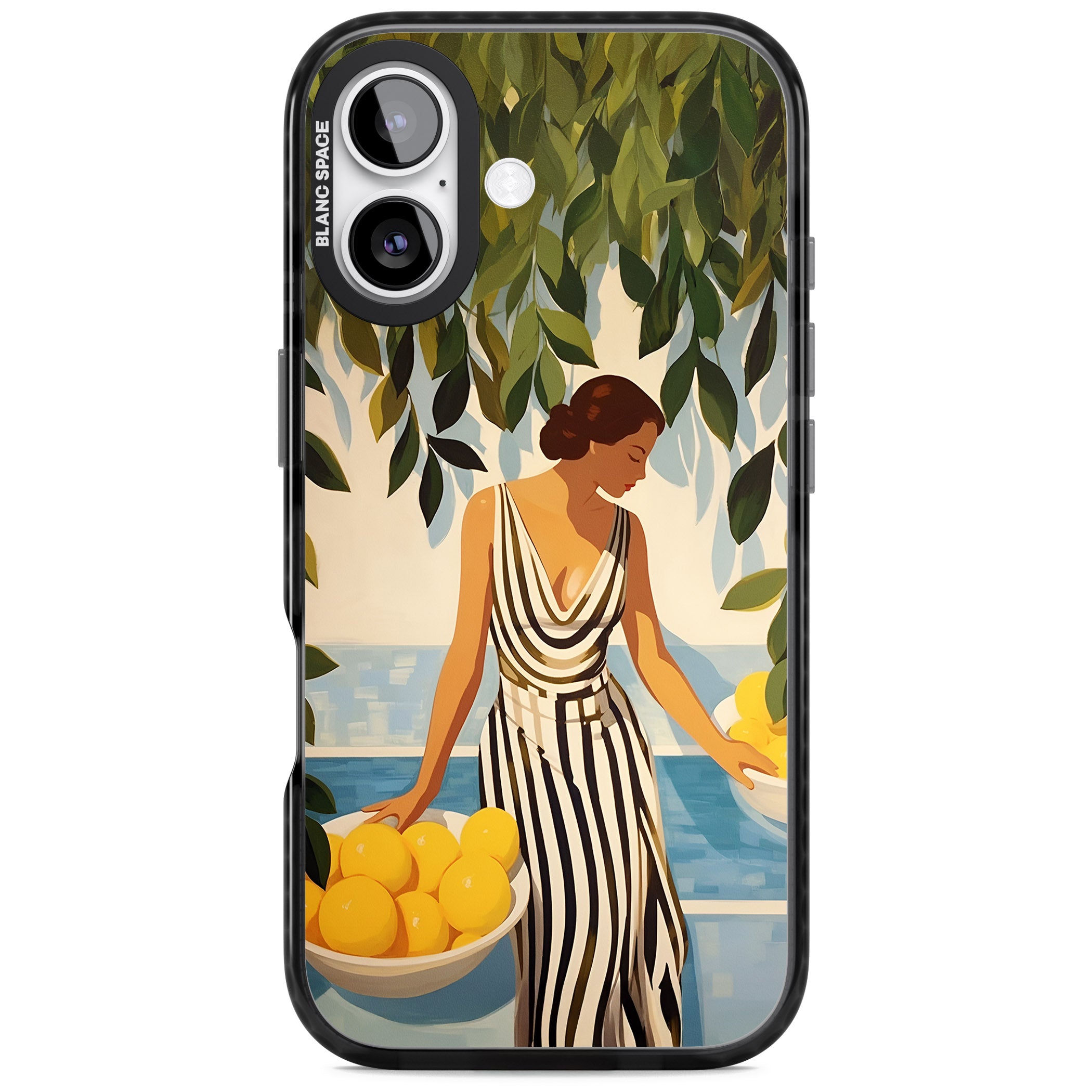 Lemon Picking iPhone 17 Impact Black Phone Case