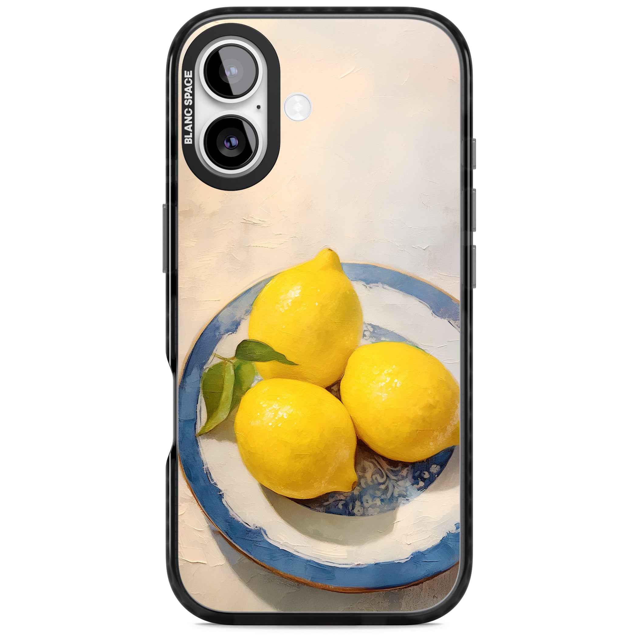 Lemons on Porcelain iPhone 17 Impact Black Phone Case