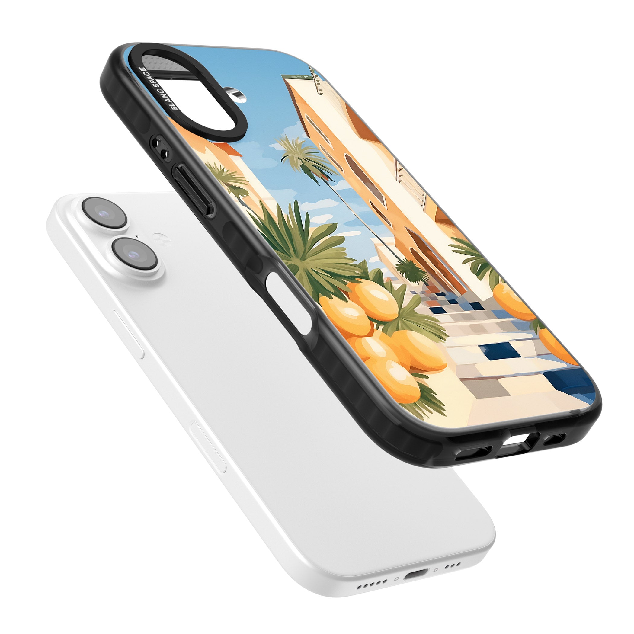 Mediterranean Village iPhone 17 Impact Black Phone Case Colours