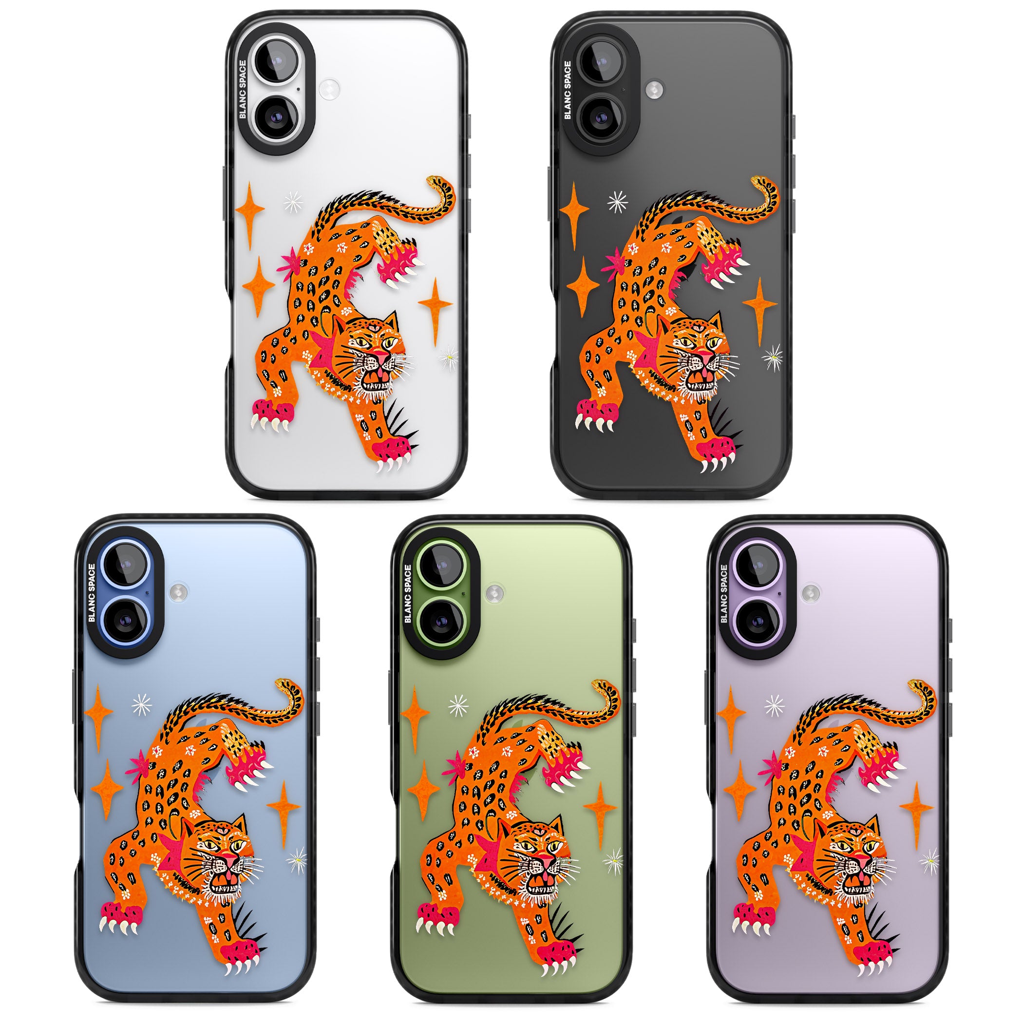 Fierce Jaguar Clear iPhone 17 Impact Black Phone Case APT Impact Protection
