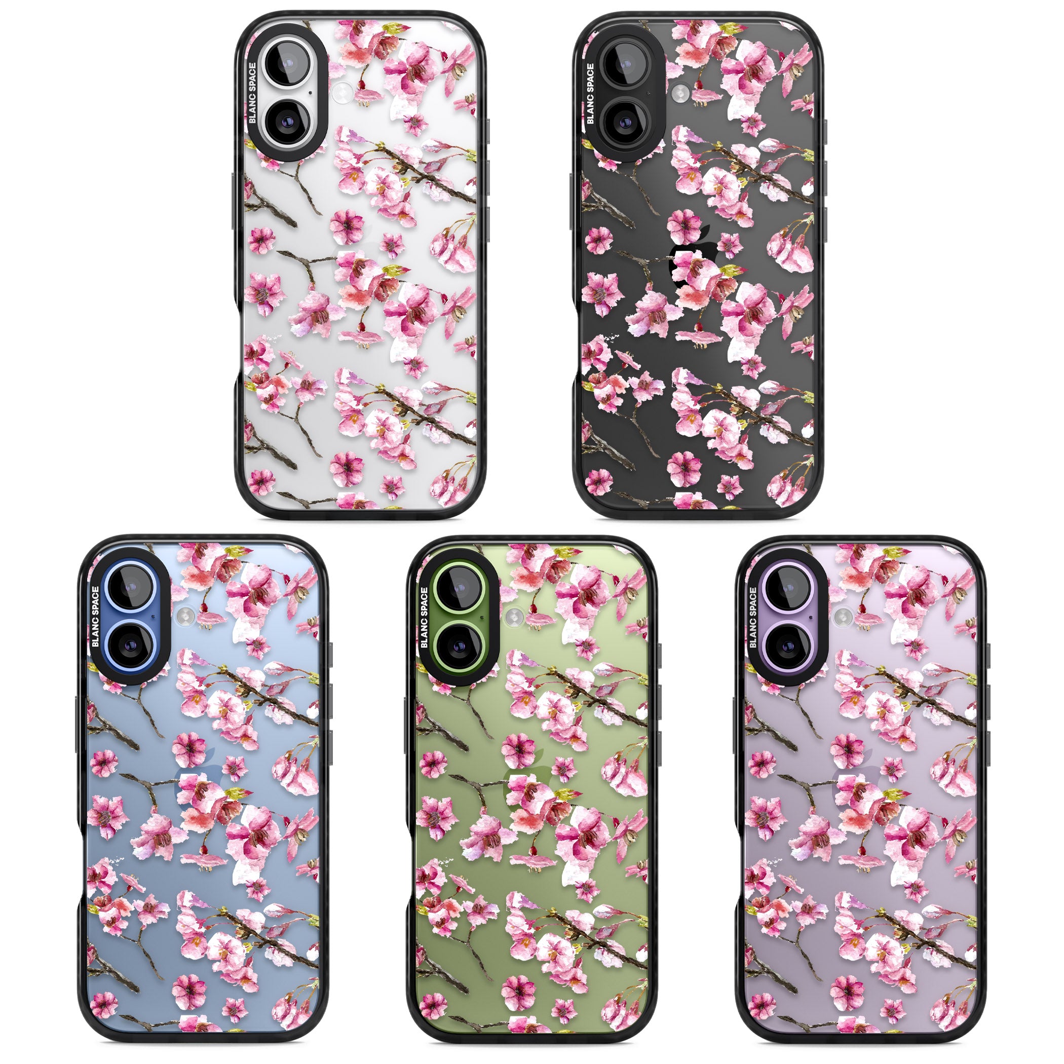 Sakura Bloom iPhone 17 Impact Black Phone Case APT Impact Protection