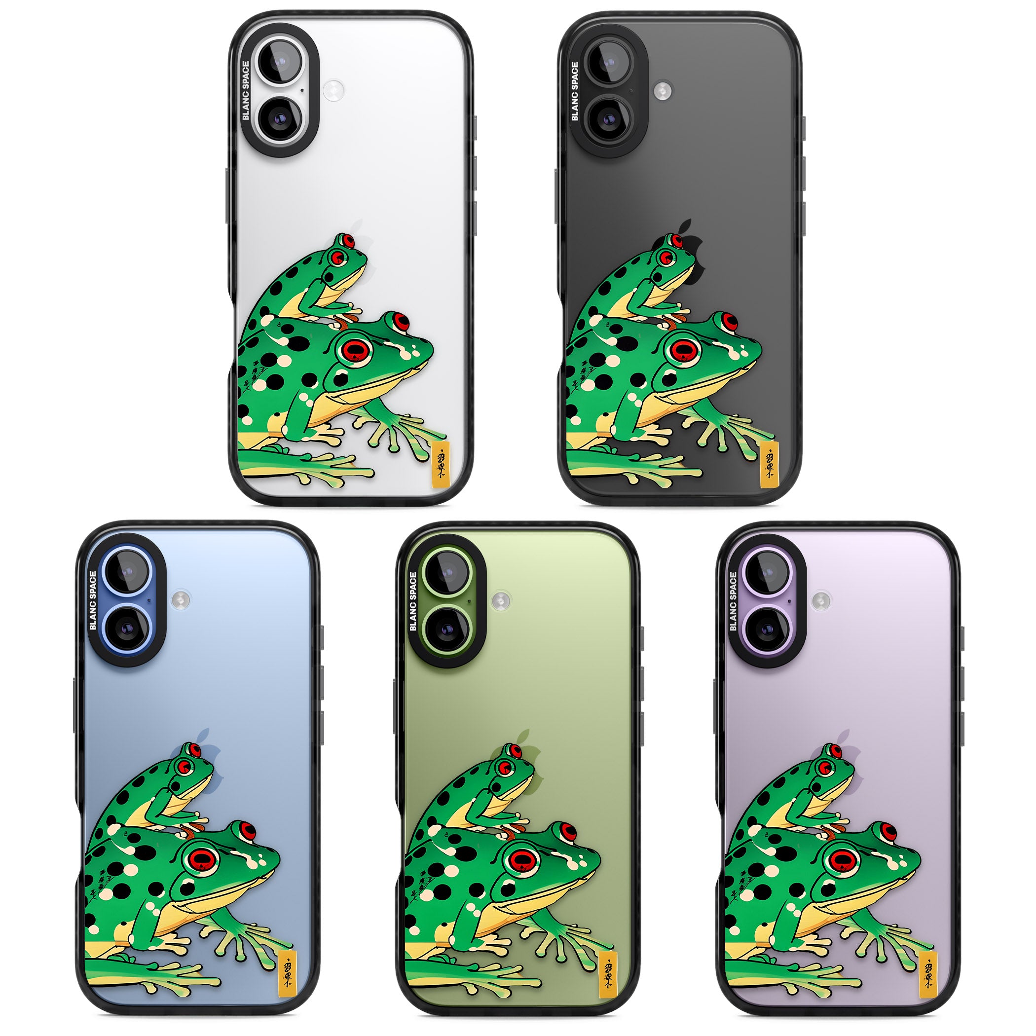 Matsumoto Hoji Frog Green iPhone 17 Impact Black Phone Case APT Impact Protection