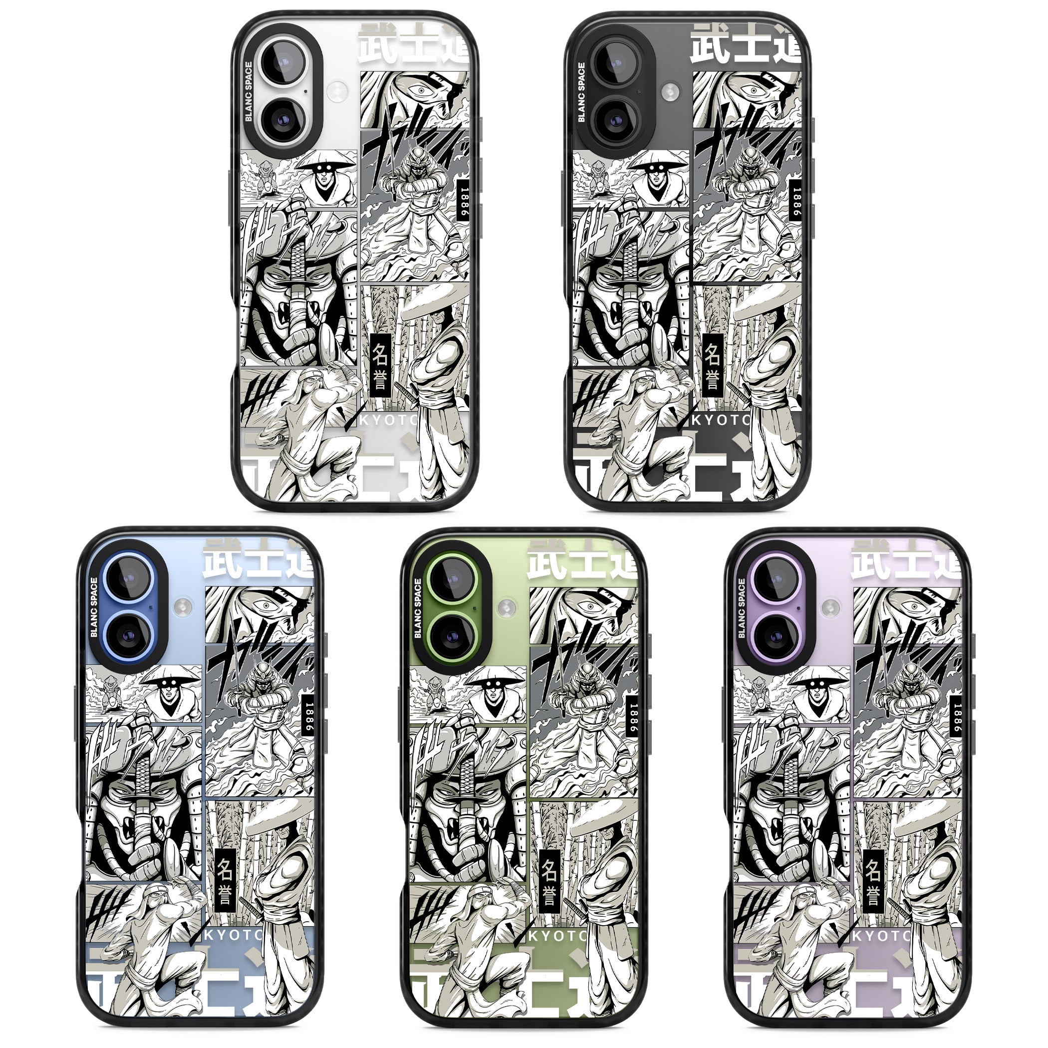 Greyscale Anime Comic iPhone 17 Impact Black Phone Case APT Impact Protection