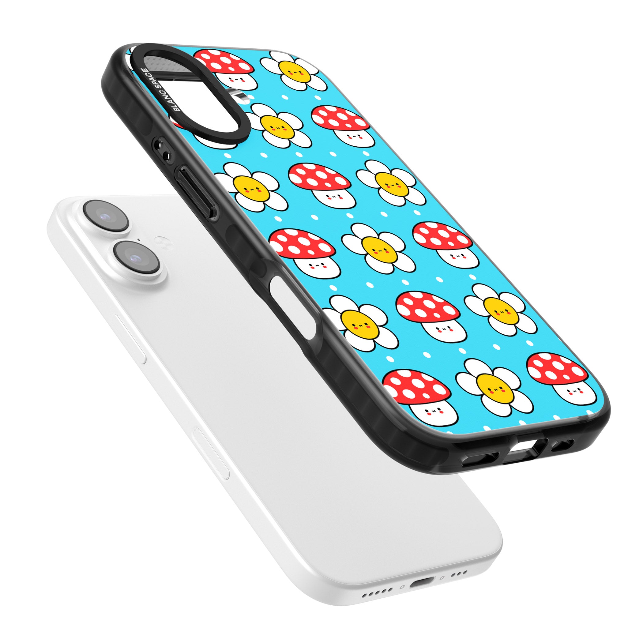 Shroom Bunnies Kawaii Pattern iPhone 17 Impact Black Phone Case Colours