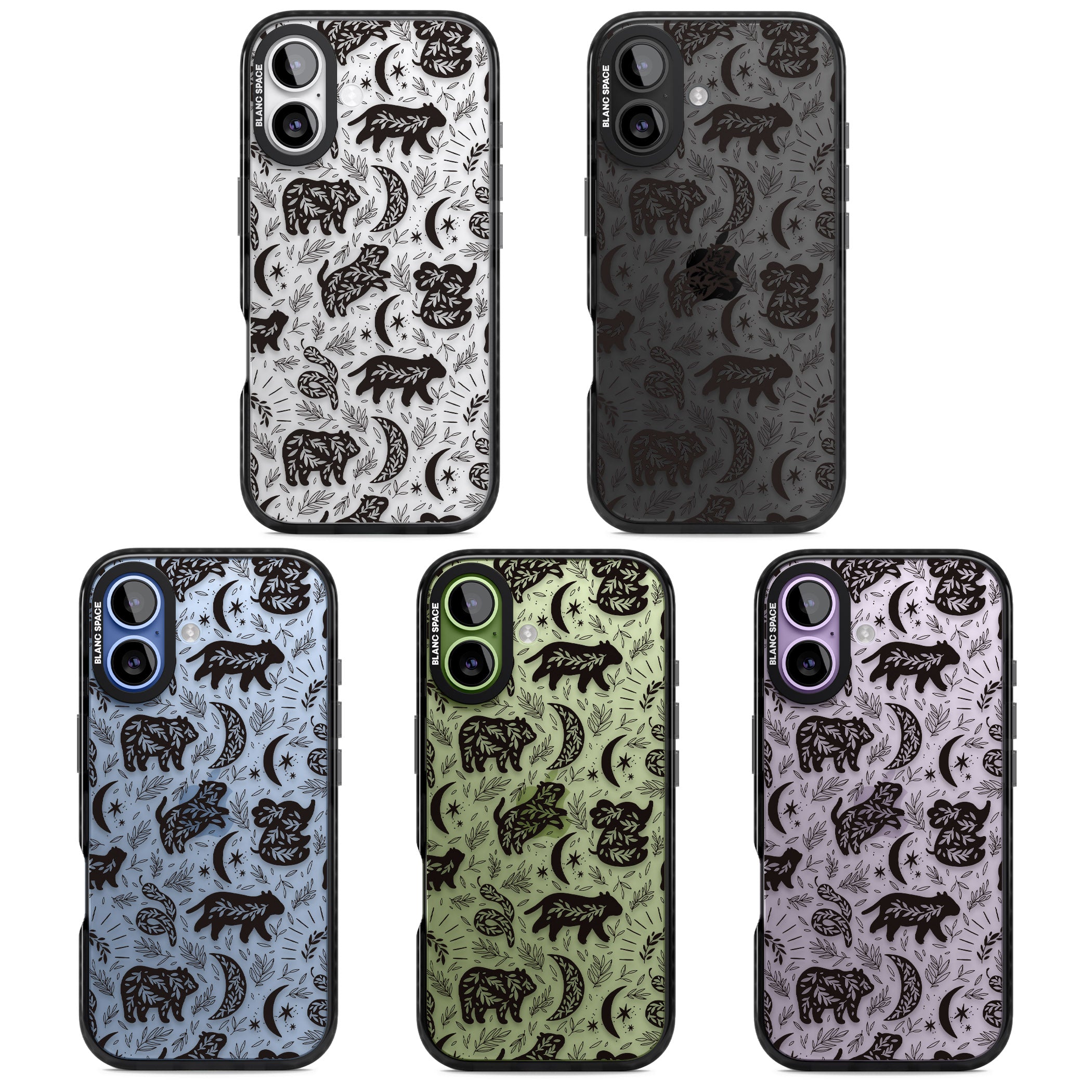 Midnight Forest Animals iPhone 17 Impact Black Phone Case APT Impact Protection