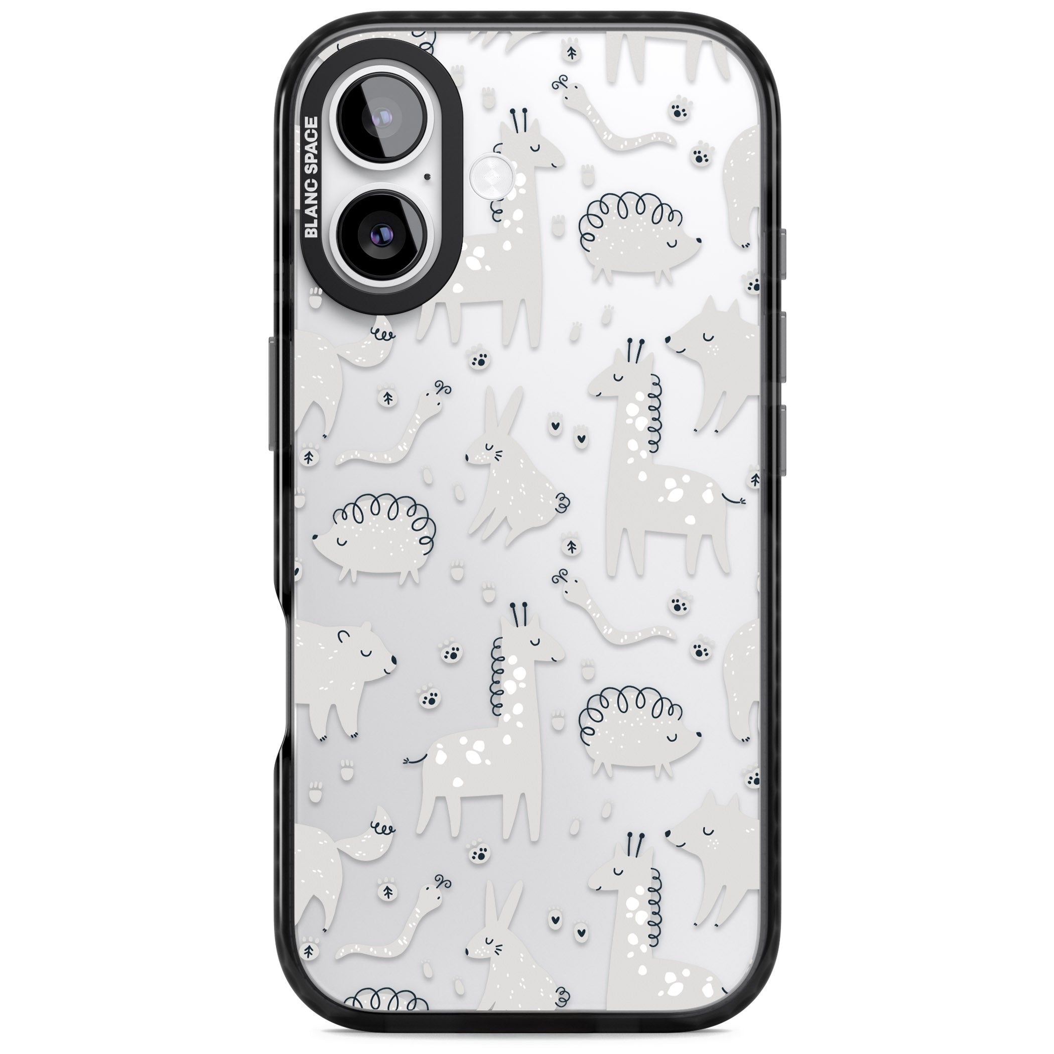 Monochrome Animal Party iPhone 17 Impact Black Phone Case