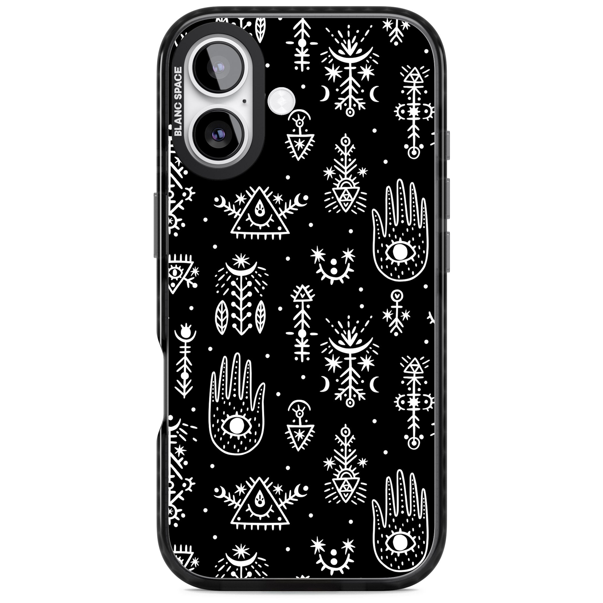 Tribal Symbols Black iPhone 17 Impact Black Phone Case