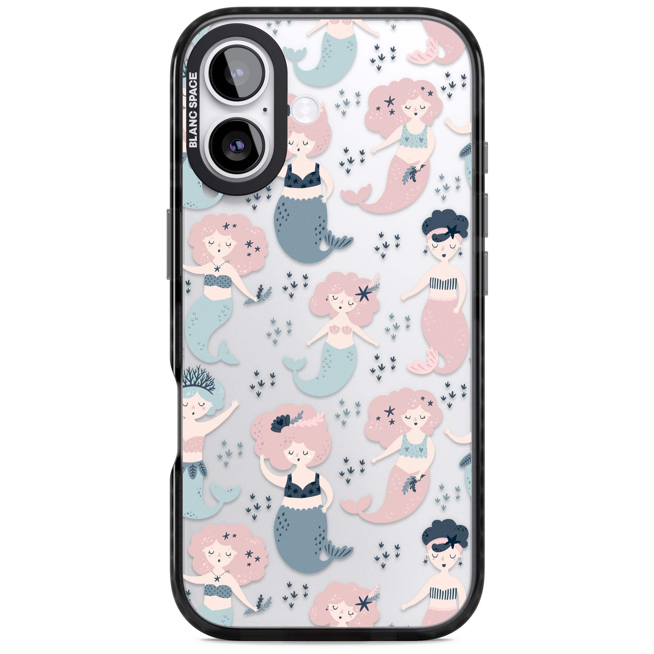 Under The Sea Mermaids (Clear) iPhone 17 Impact Black Phone Case