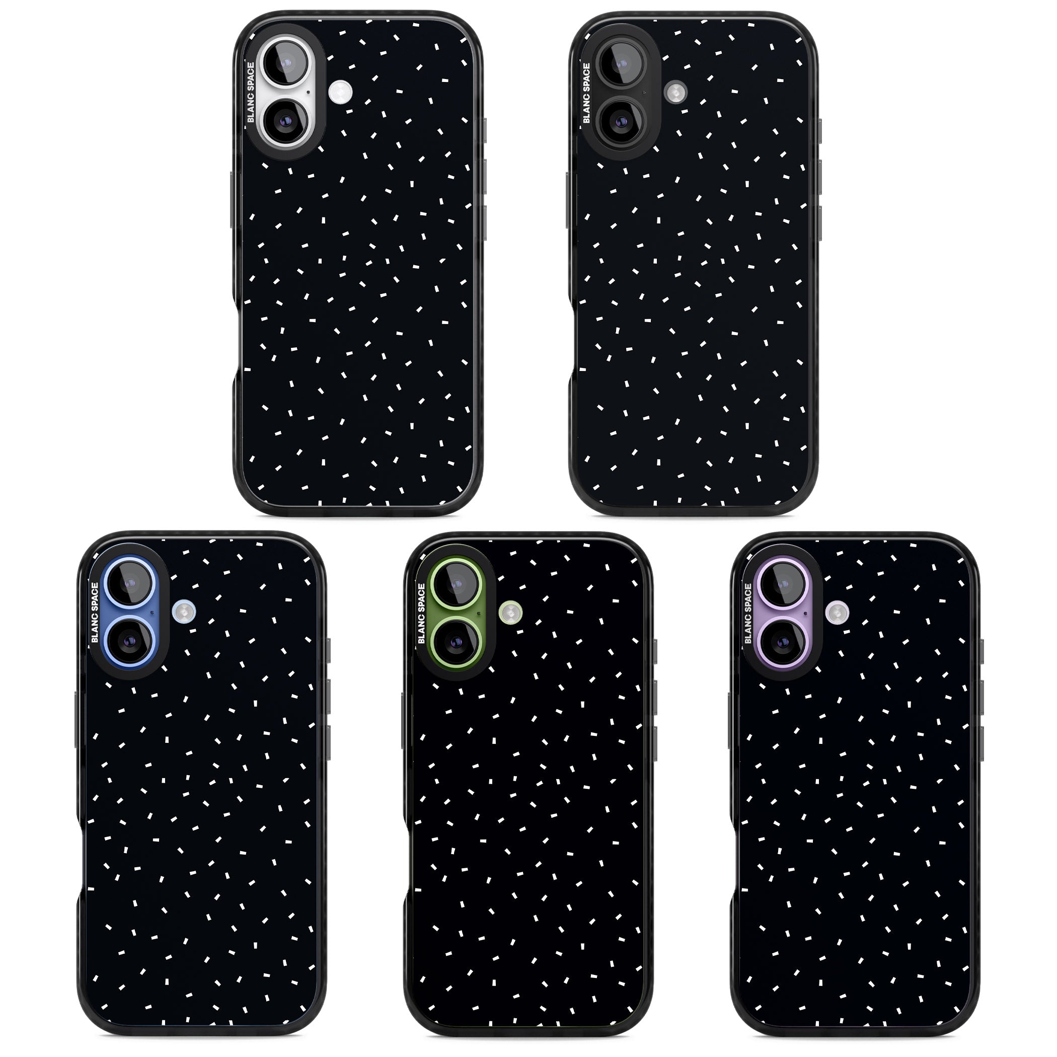 Confetti (Black) iPhone 17 Impact Black Phone Case APT Impact Protection