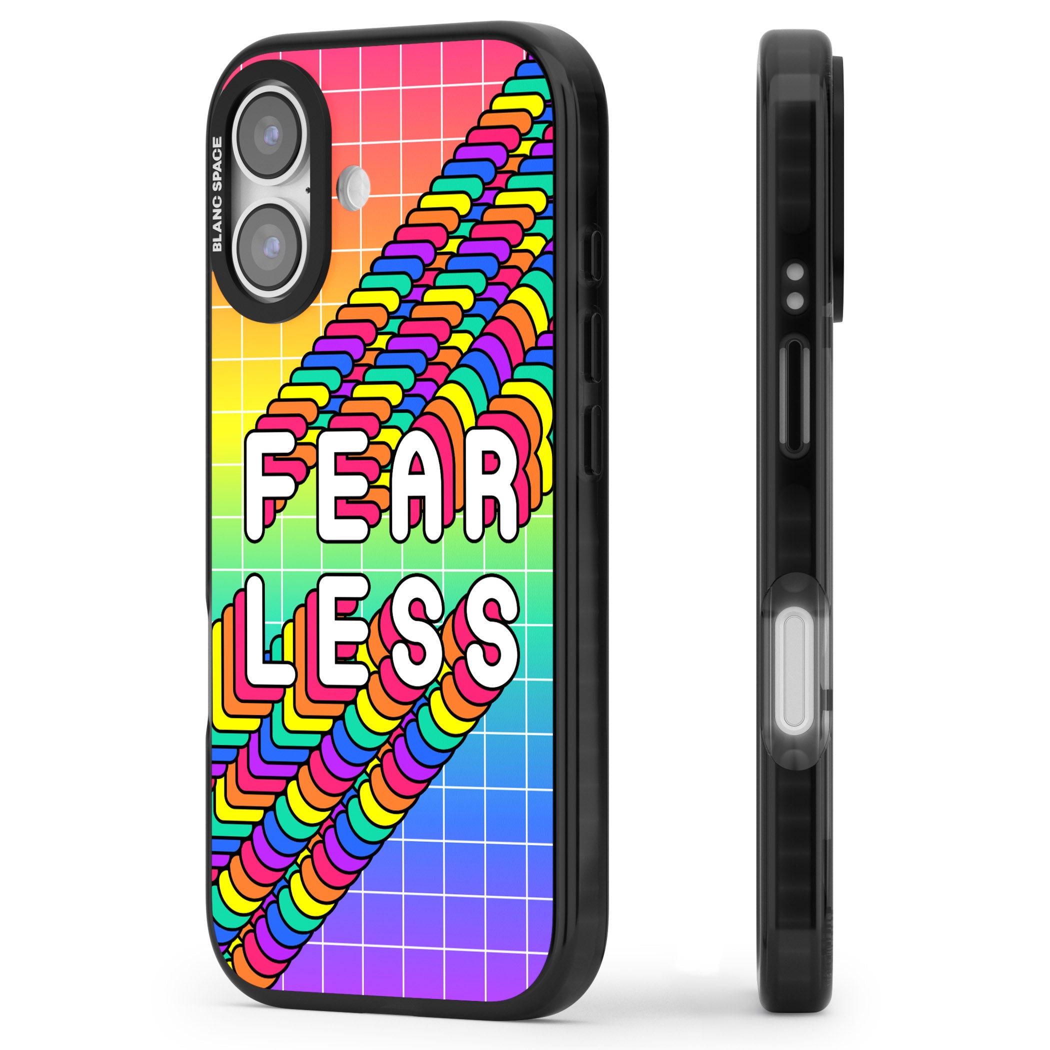Fearless iPhone 17 Impact Black Phone Case Side Profile