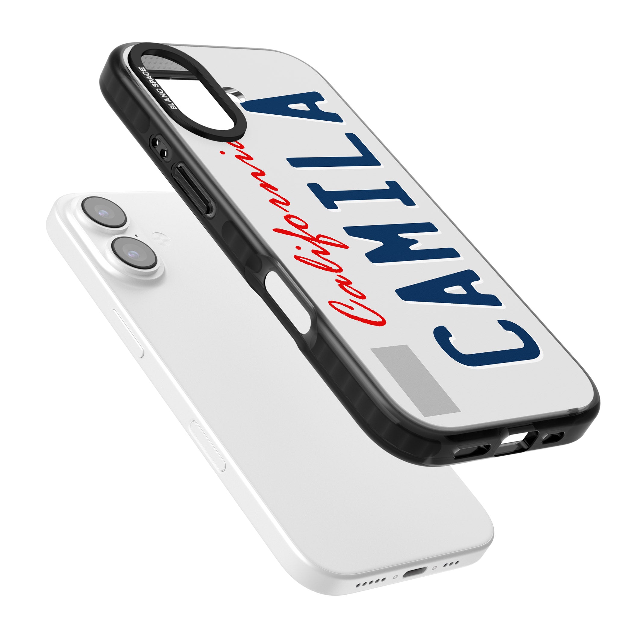 Personalised California License Plate iPhone 17 Impact Black Phone Case Colours