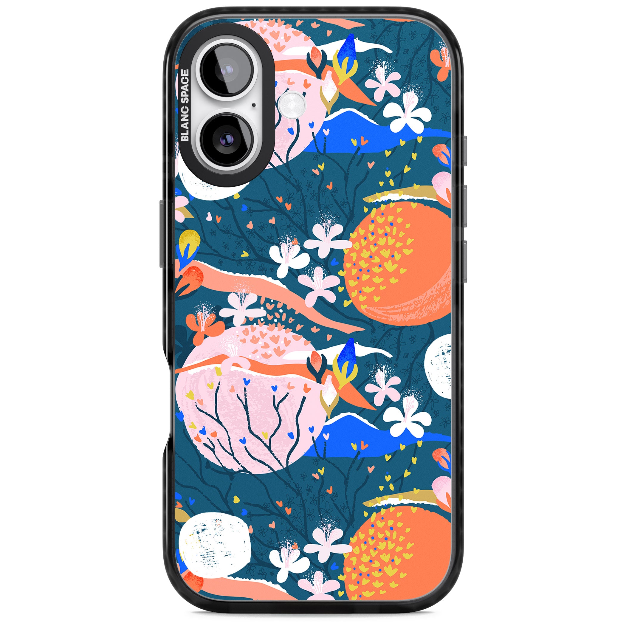 Vibrant Coral Pattern iPhone 17 Impact Pro Black Phone Case