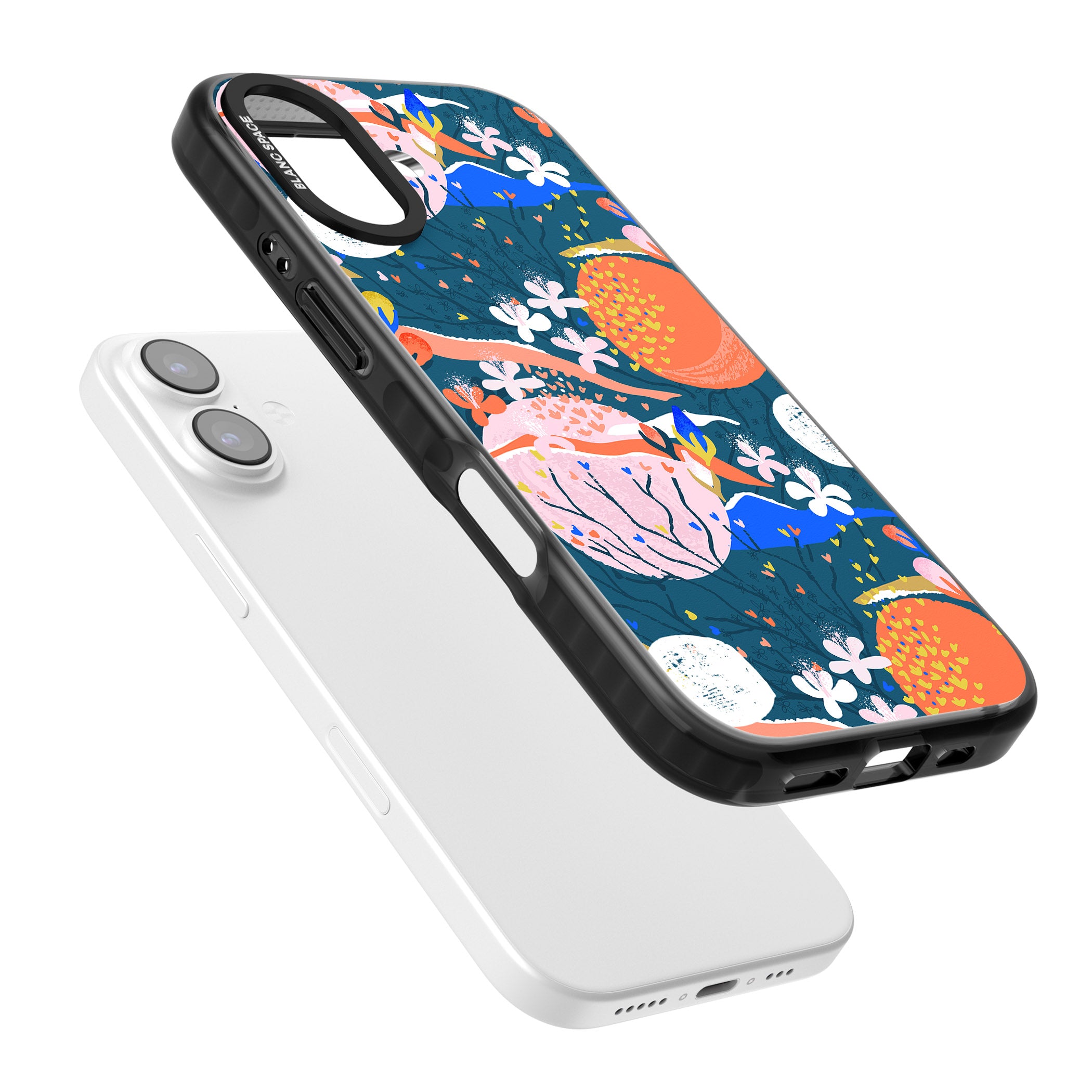 Vibrant Coral Pattern iPhone 17 Impact Pro Black Phone Case Colours