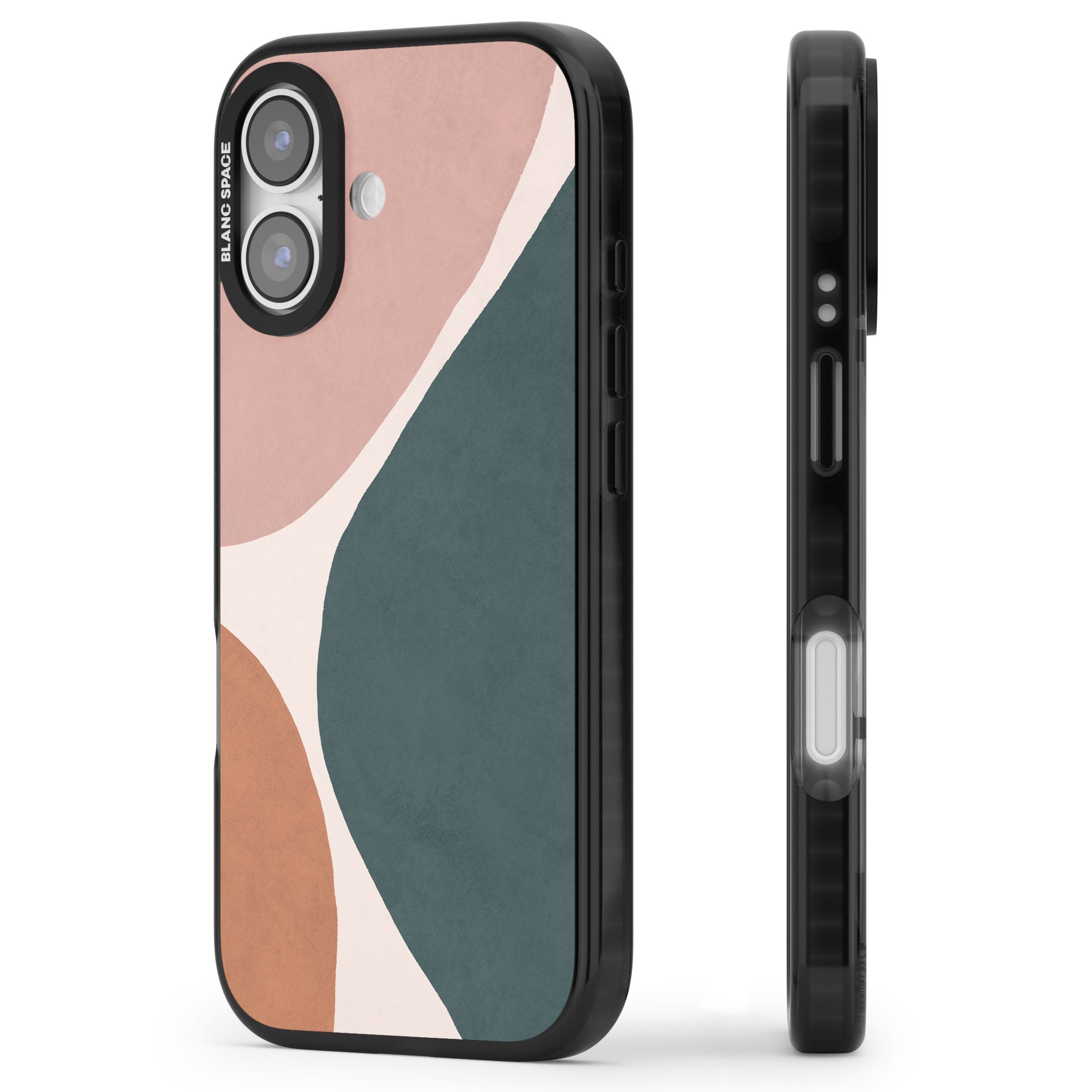 Lush Abstract Watercolour Design #8 iPhone 17 Impact Pro Black Phone Case Side Profile