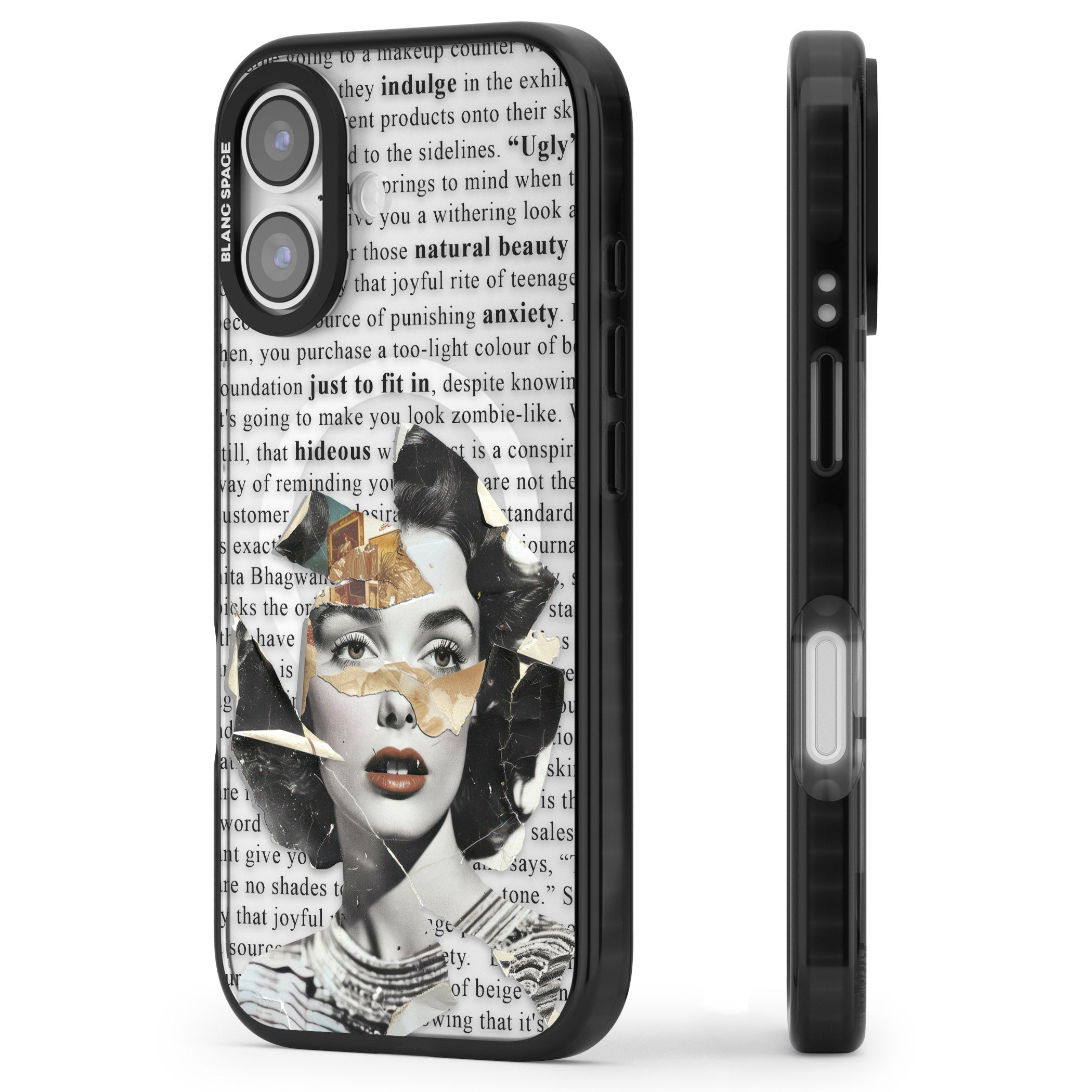 Beauty Is Within iPhone 17 Impact Pro Black Phone Case Side Profile