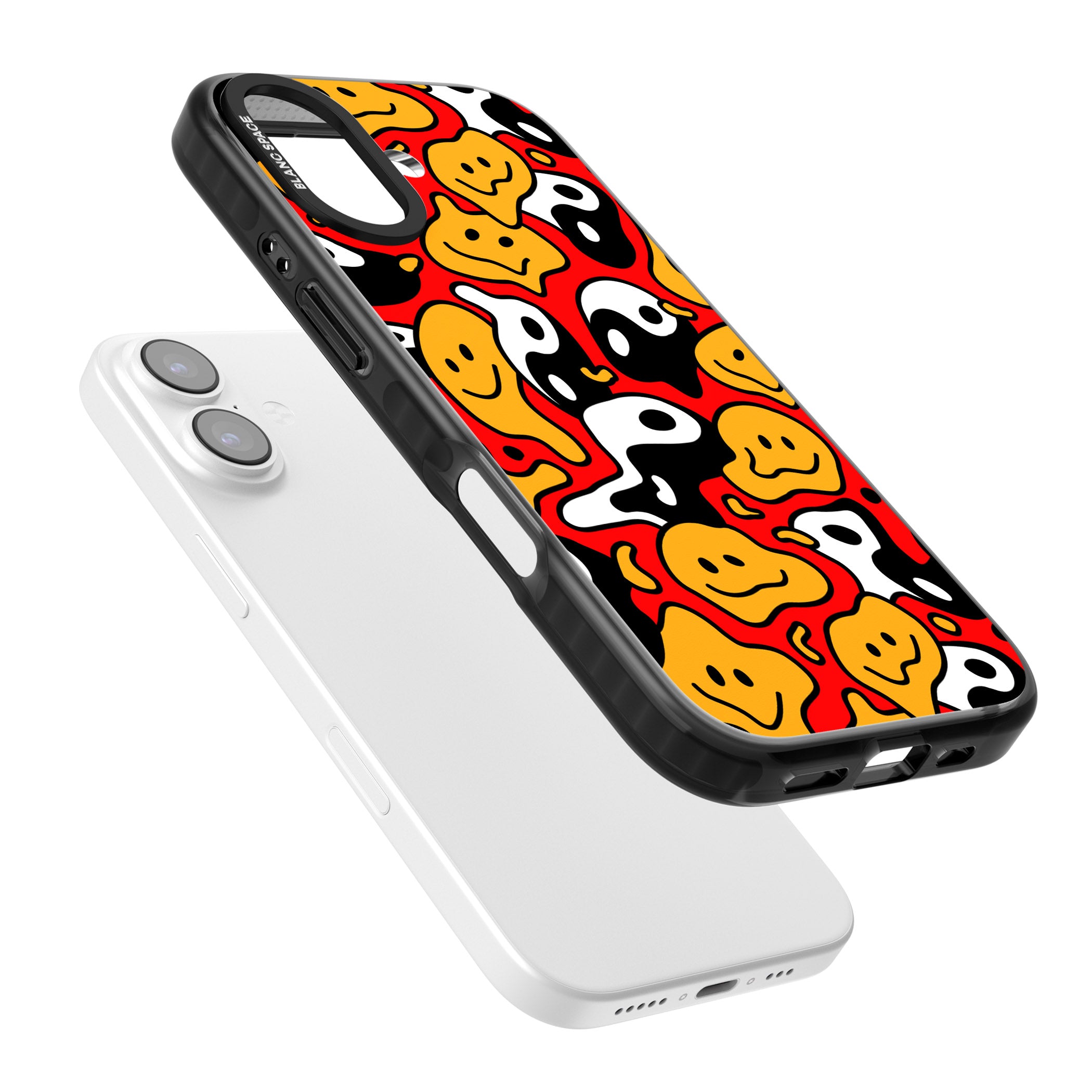 Yin Yang Acid Face iPhone 17 Impact Pro Black Phone Case Colours